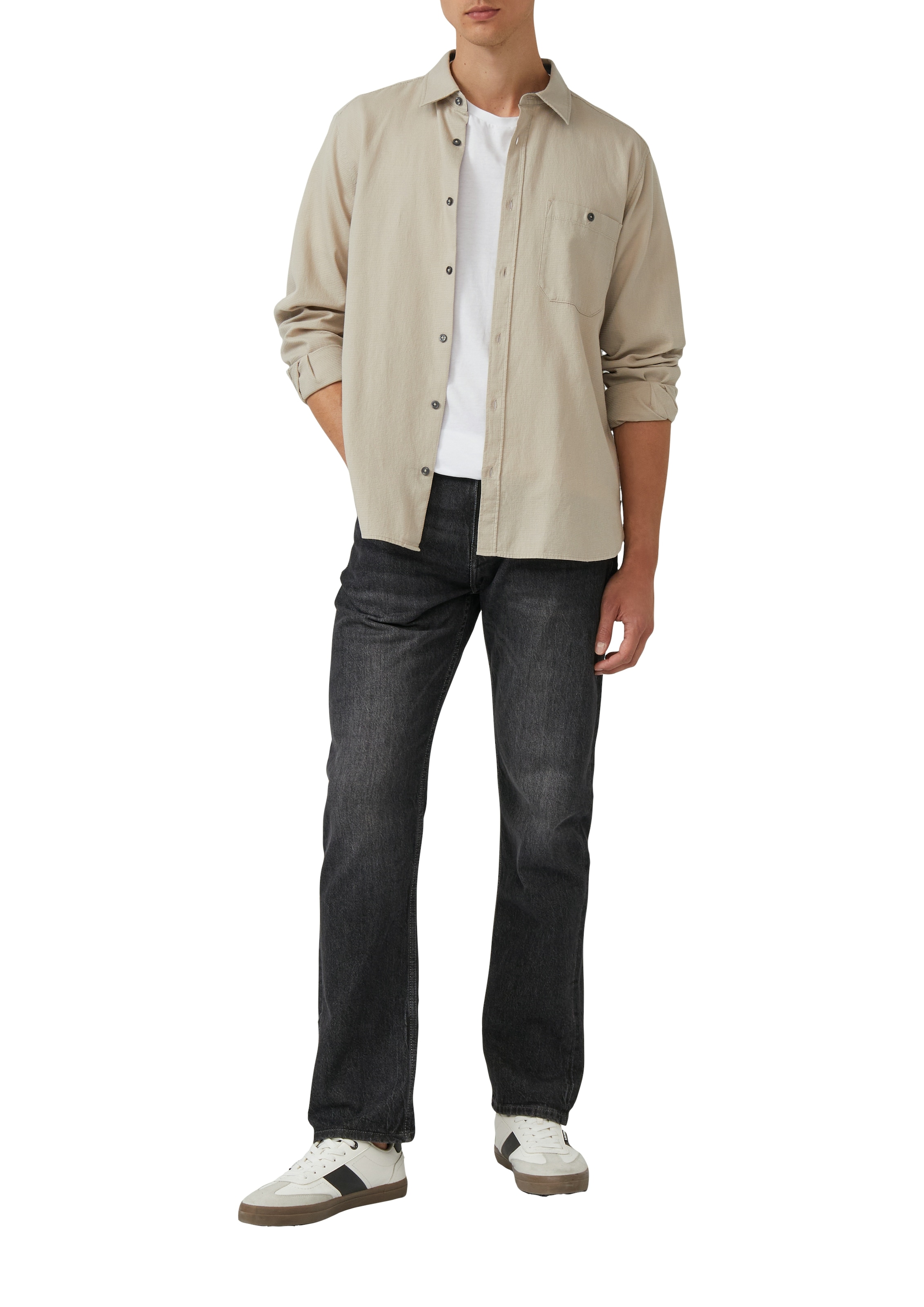 s.Oliver Langarmhemd , mit Brusttasche
