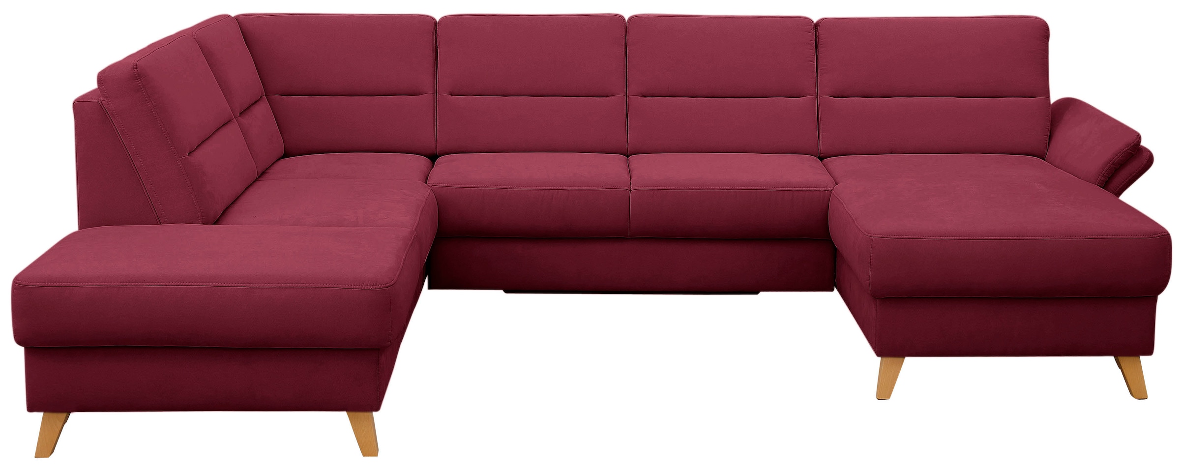 Home affaire Wohnlandschaft »Westerland U-Form« Federkern, wahlweise Bettfunktion, Stauraum und Armlehn-Verstellung