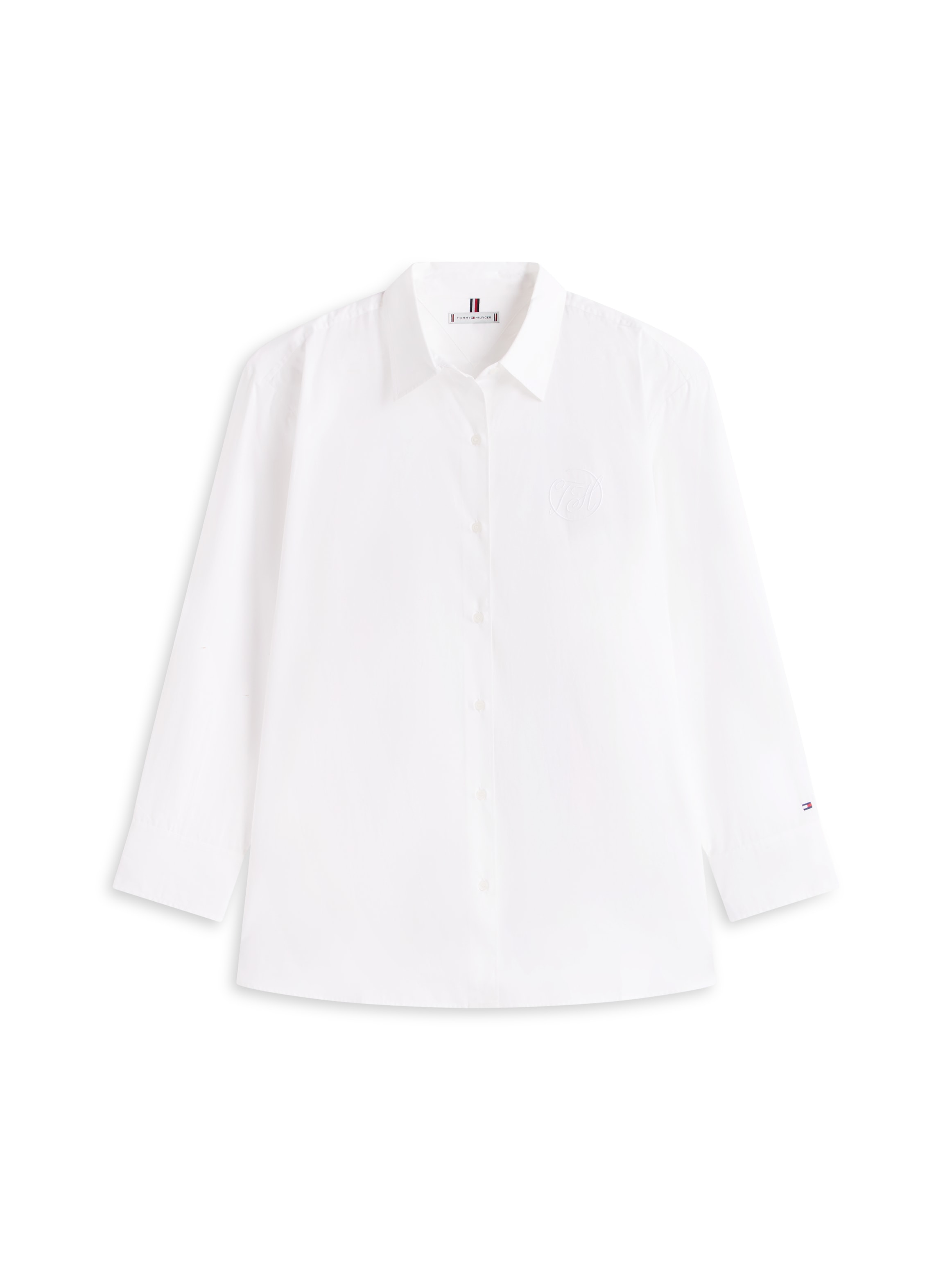 Tommy Hilfiger Curve Hemdbluse »CRV COTTON EASY SHIRT« in grossen Grössen, Baumwolle