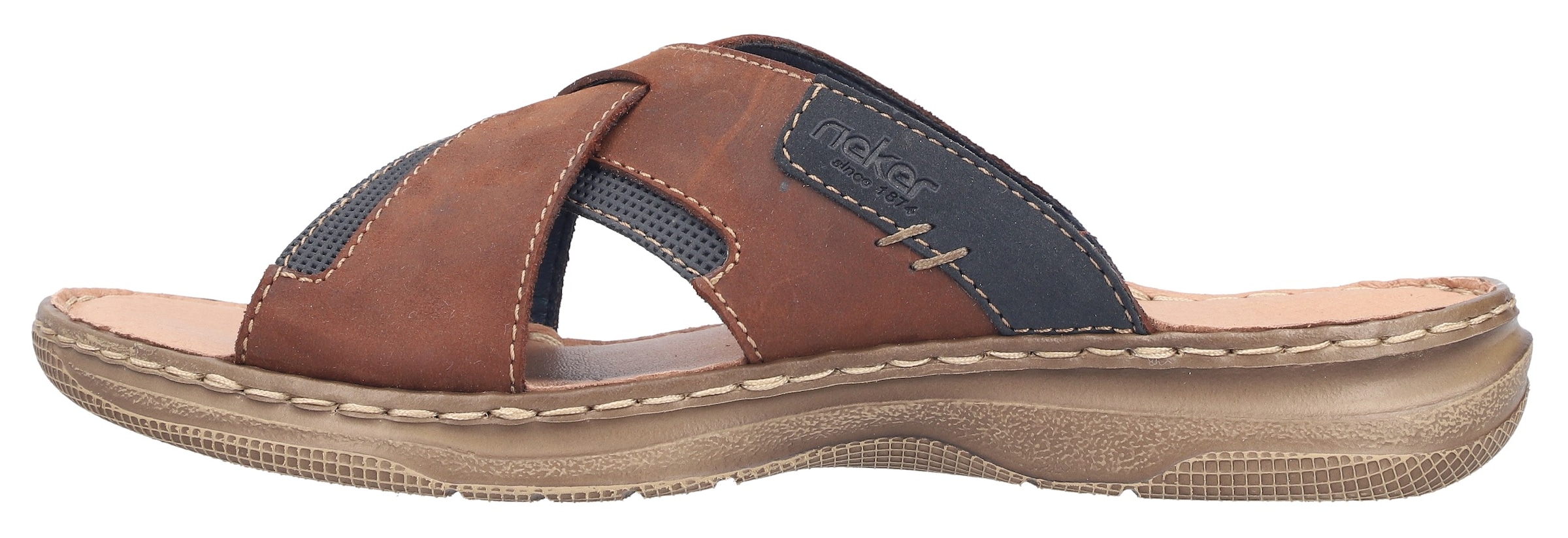 Rieker Pantolette  Chaussure d'été, chaussure de plage, chaussure de vacances avec bandage croisé