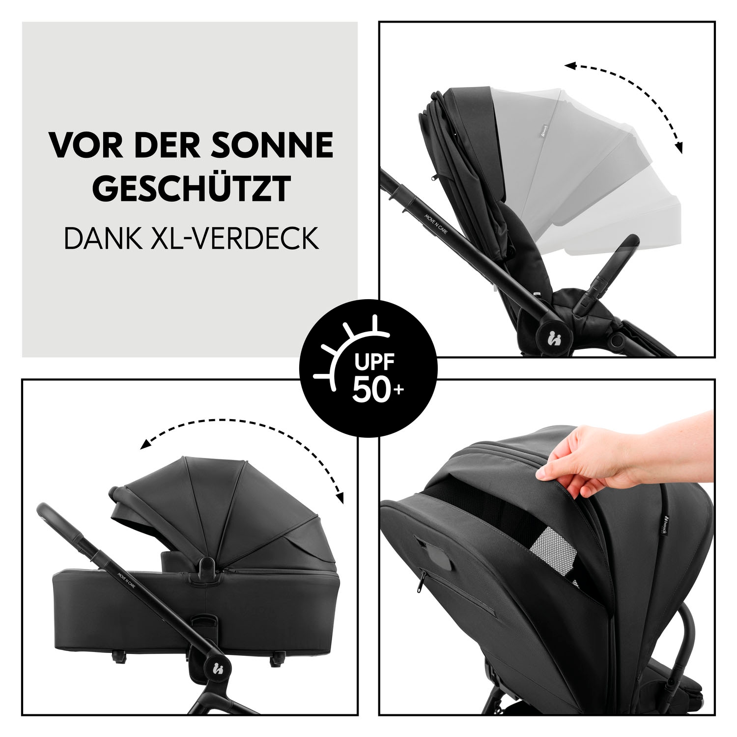 Hauck Kombi-Kinderwagen »Move N Care Set« 22 kg belastbar bis 22 kg