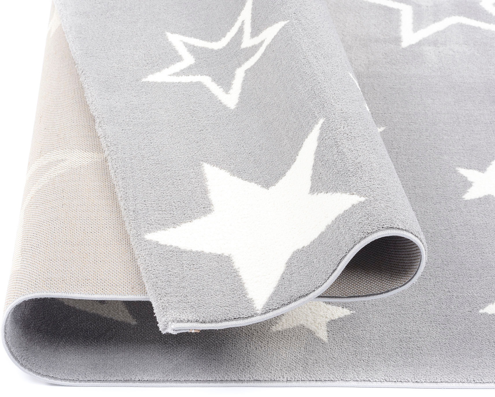 OCI DIE TEPPICHMARKE Kinderteppich »KIDDY STAR« rechteckig 11 mm Höhe robuster Kurzflor, Stern, gemustert