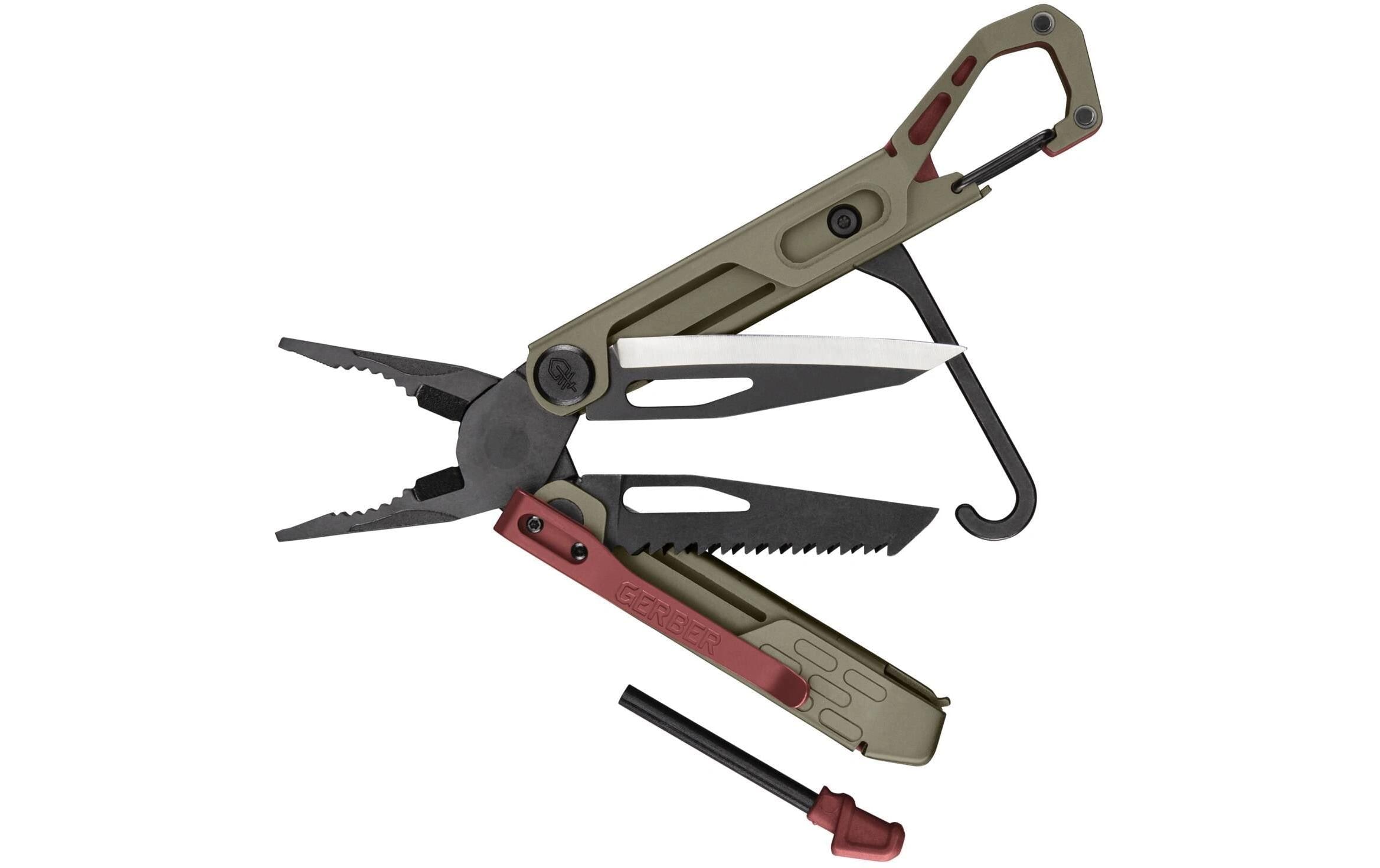 Gerber Outil multifonctionnel »Camping-Tool STAKEOUT SPARK 10 Funktionen, Coyote«