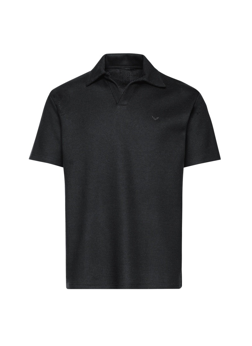 Trigema Polo »TRIGEMA Oversized Poloshirt ohne Knopfleiste in Waffeloptik« 1 cuis