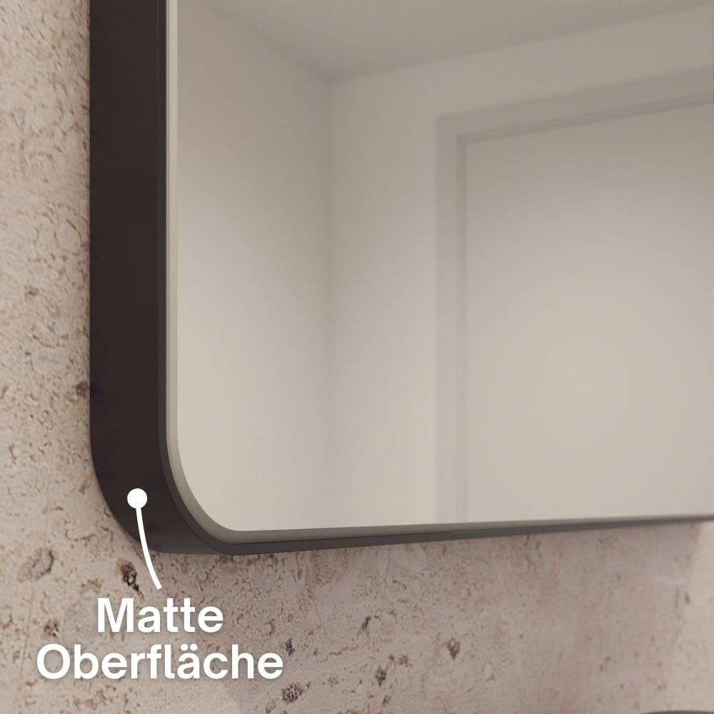 Loevschall Miroir »Refine Wandspiegel rechteckig – eleganter Designspiegel mit edlem« Rahmen in vielen Grössen & Farben für Bad, Flur & Schlafzimmer