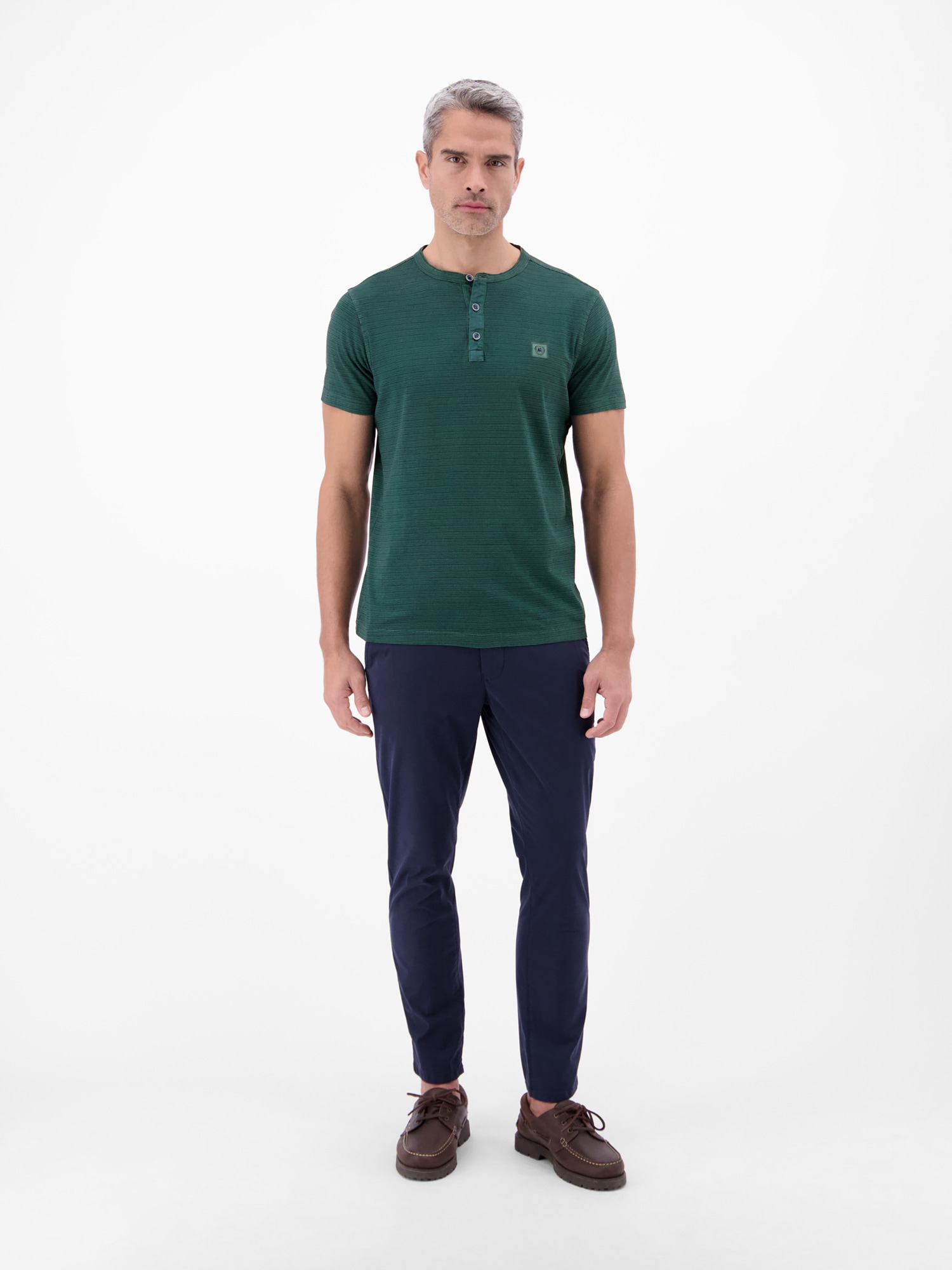 LERROS T-Shirt »T-Shirt in Fineliner-Optik, Rundhalsausschnitt«