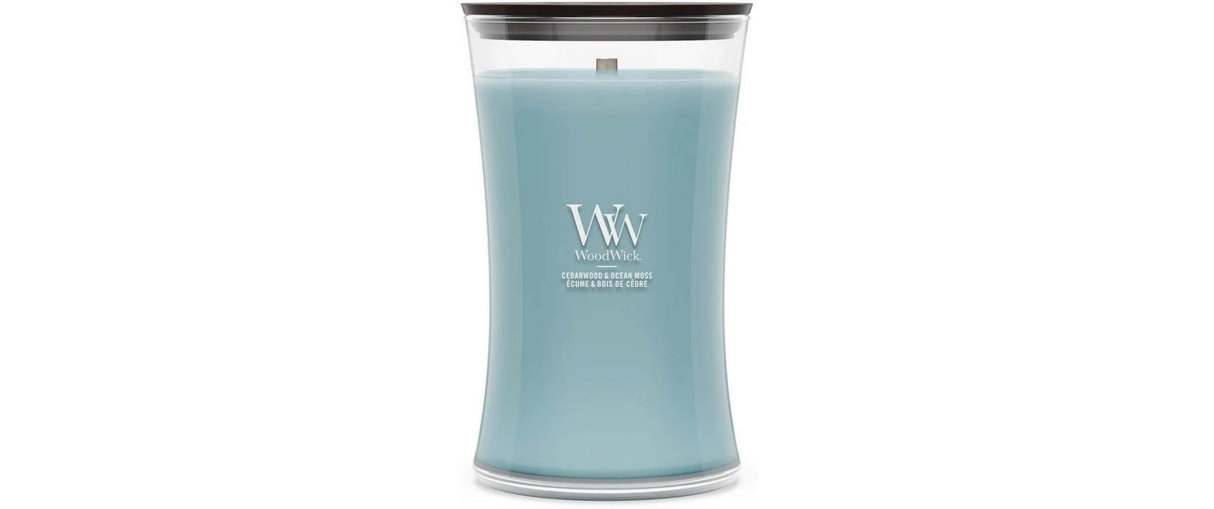 Woodwick Duftkerze »Cedarwood & Ocean Moss Large Jar«