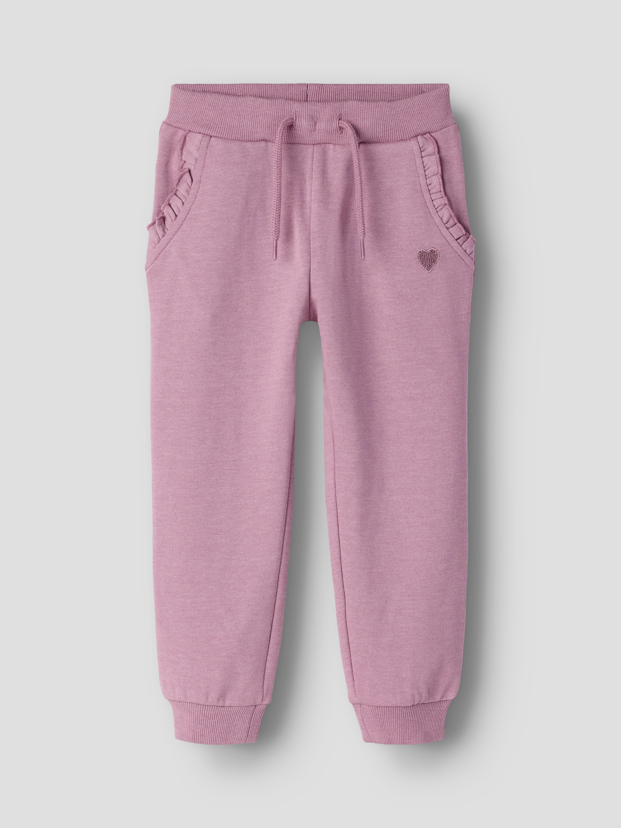 Name It Pantalon sweat »NMFVIMA SWE PANT BRU NOOS«  avec joli détail volanté