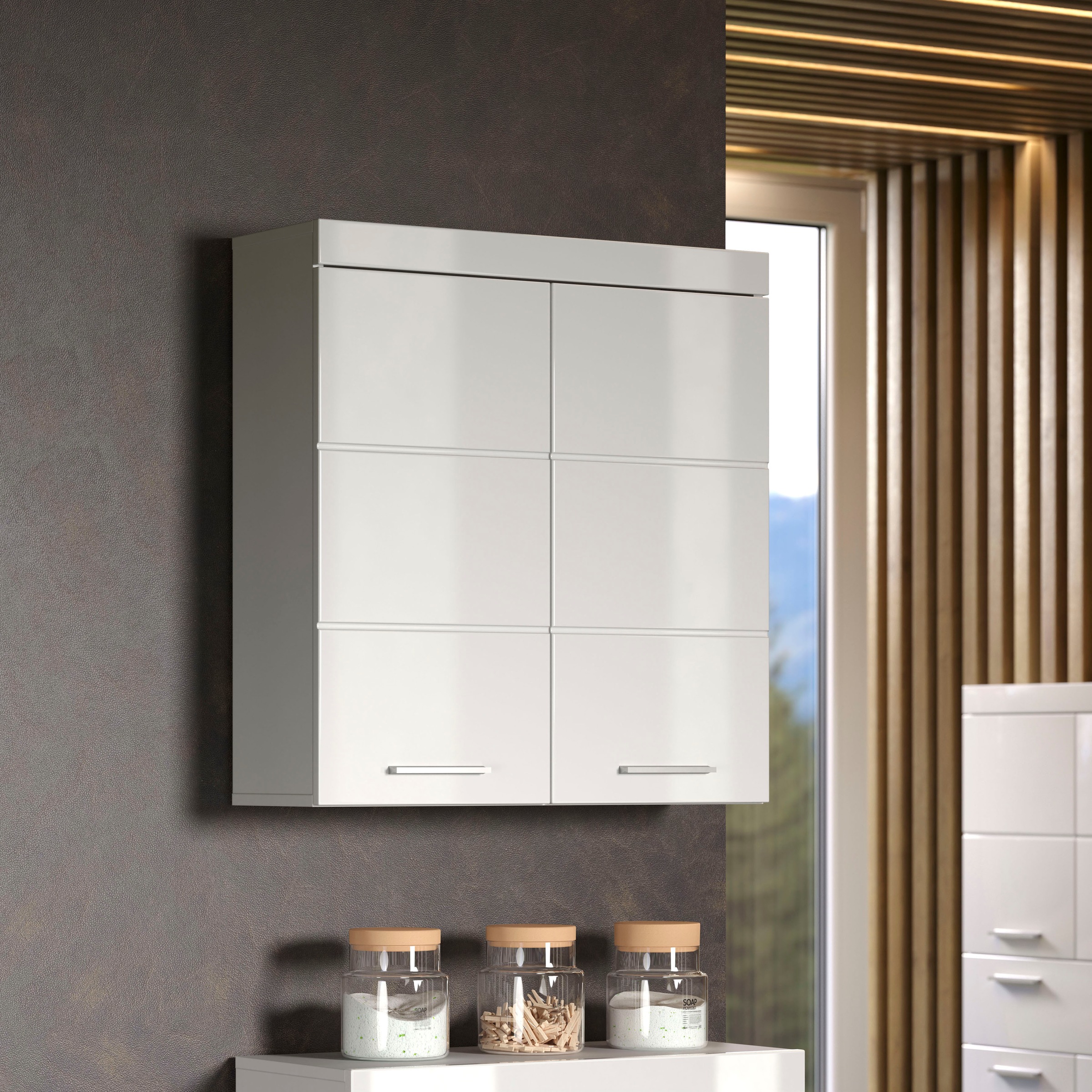 welltime Hängeschrank »Avena« Badschrank mit 1 Tür & 1 Boden - (B/T/H) 37/23/77 cm