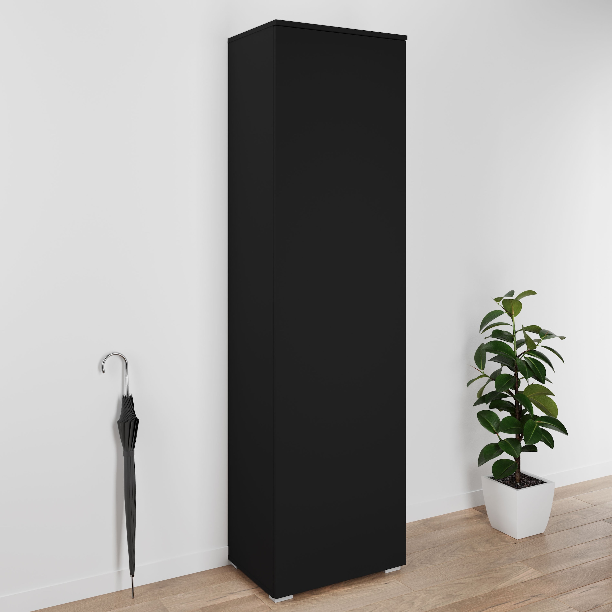 GOODproduct Armoire à chaussures »Paris, stehend oder hängend montierbar, Türanschlag wechselbar« armoire à vêtements moderne hauteur 180cm, 6 compartiments spacieux