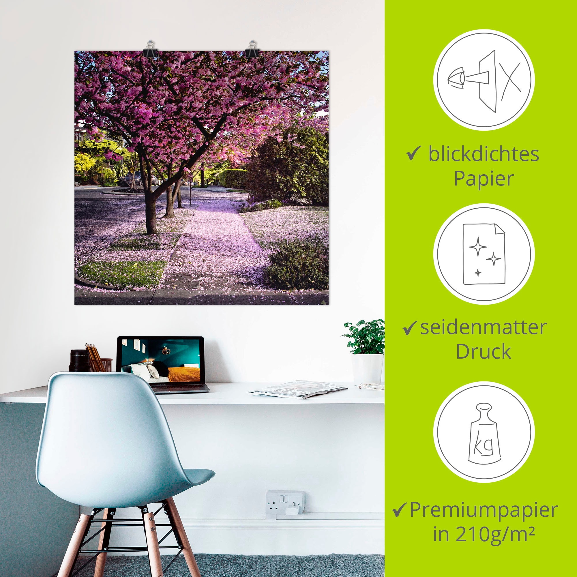 Artland Wandbild »Fallende Blütenblätter« Bäume 1 Stk. tlg. als Leinwandbild, Poster in verschied. Grössen