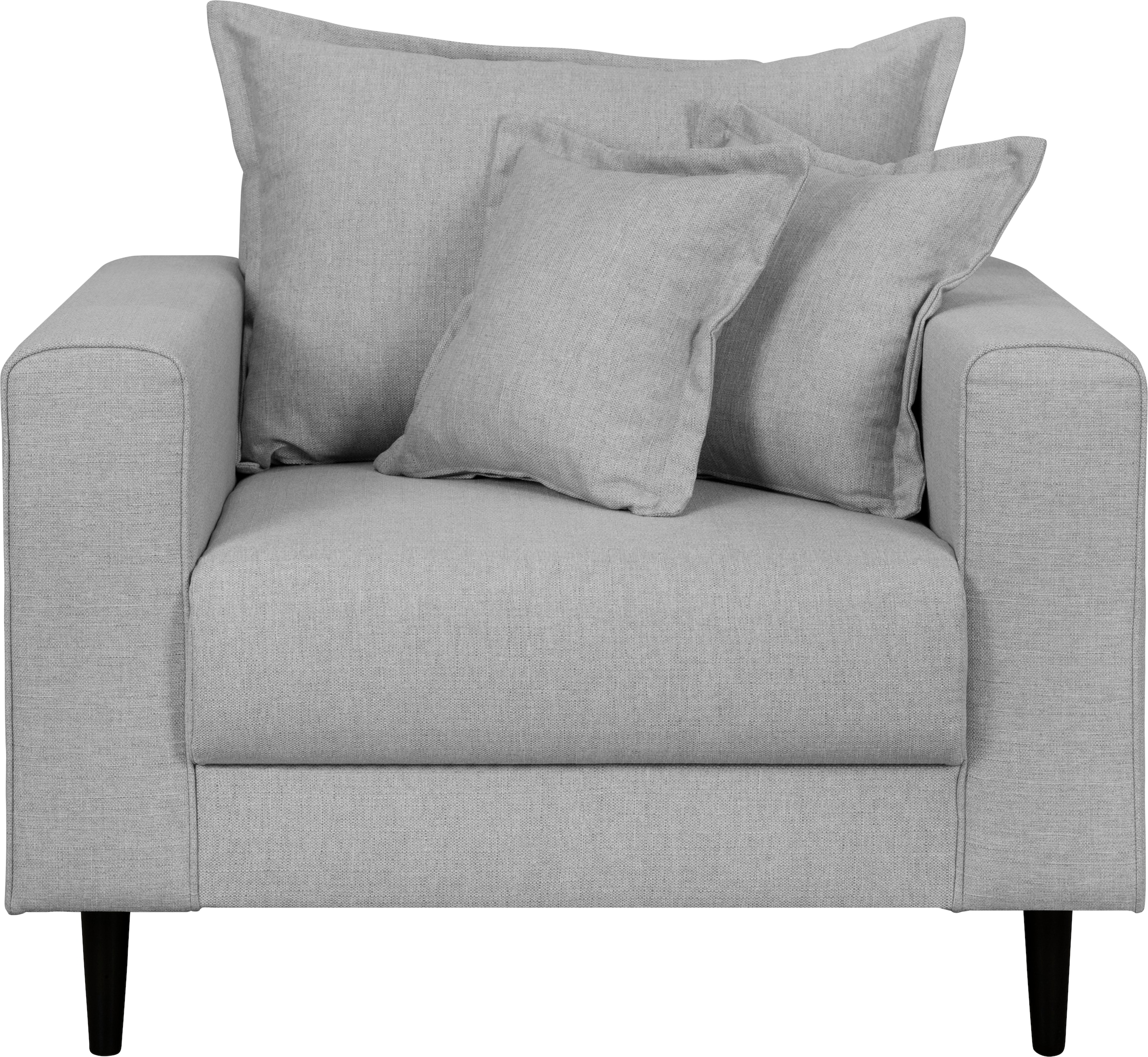 Home affaire Fauteuil »VEYRAS Loungesessel, Masse B/T/H: 95/84/76 cm« mit Wellenunterfederung, incl. Kissen