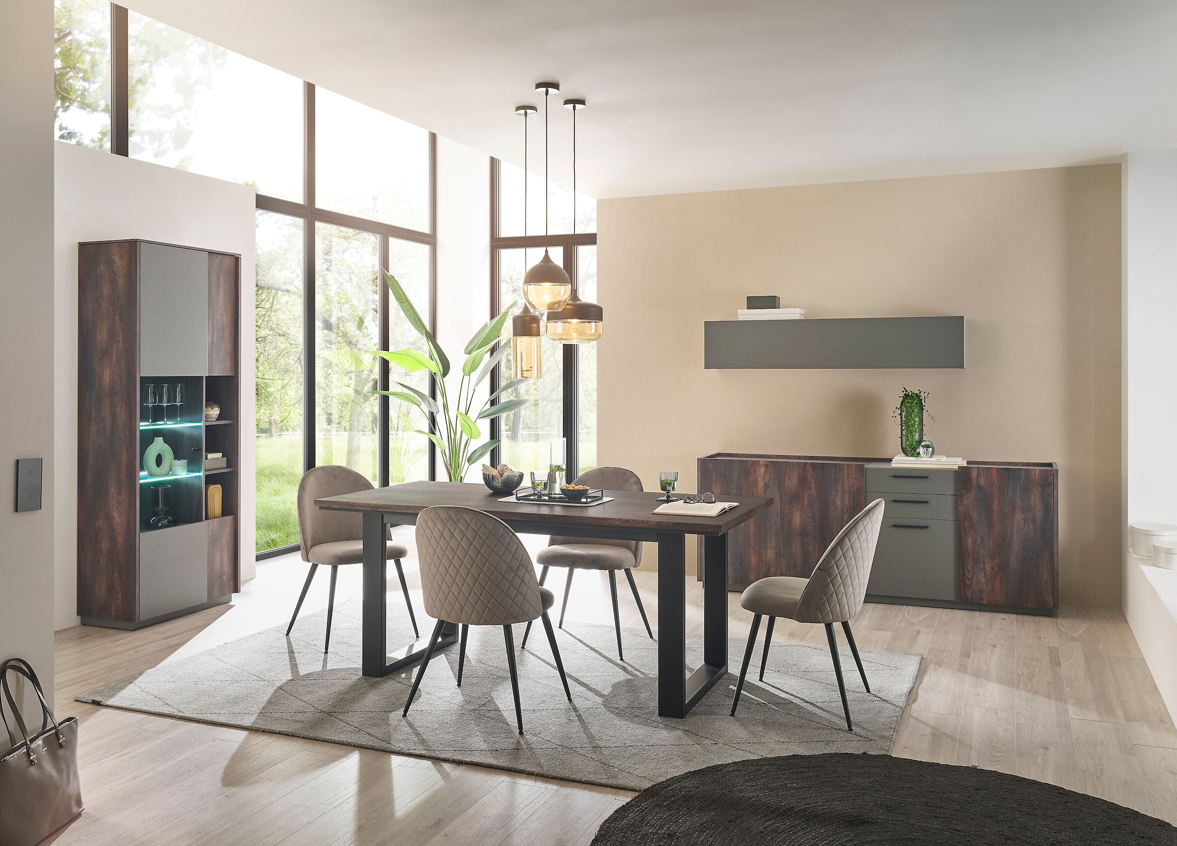 Home affaire Vitrine »LARGO« Soft-Close-Funktion, Höhe ca. 200 cm