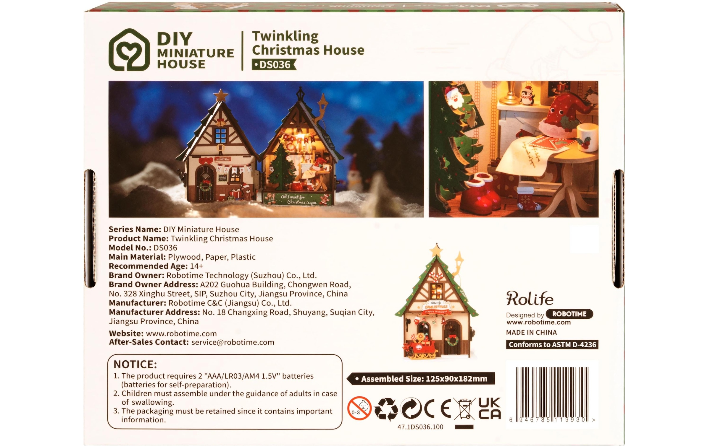   Kit de modèles réduits »RoboTime Funkelndes Weihnachtshaus«