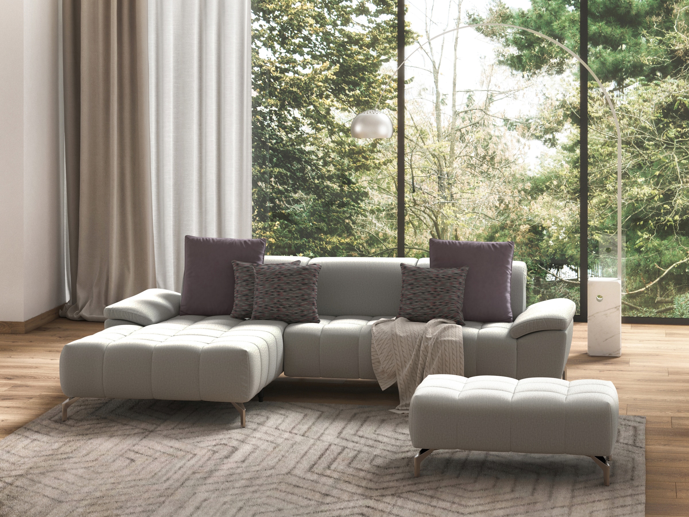 sit&more Hocker »Cool« mit silberfarbenen Füssen
