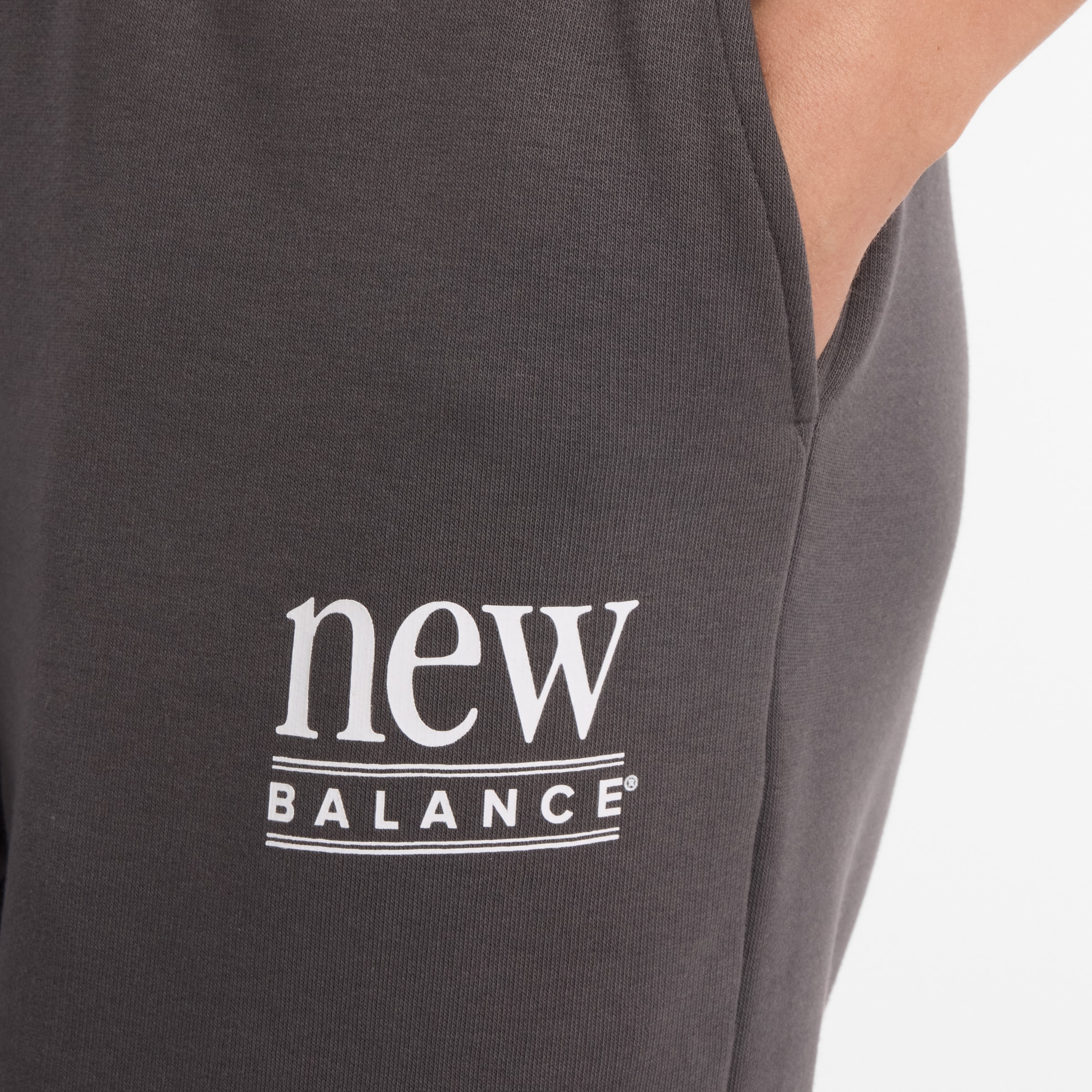 New Balance Jogginghose  aus Fleece-Material, mit Kordelverschluss, bequeme Passform