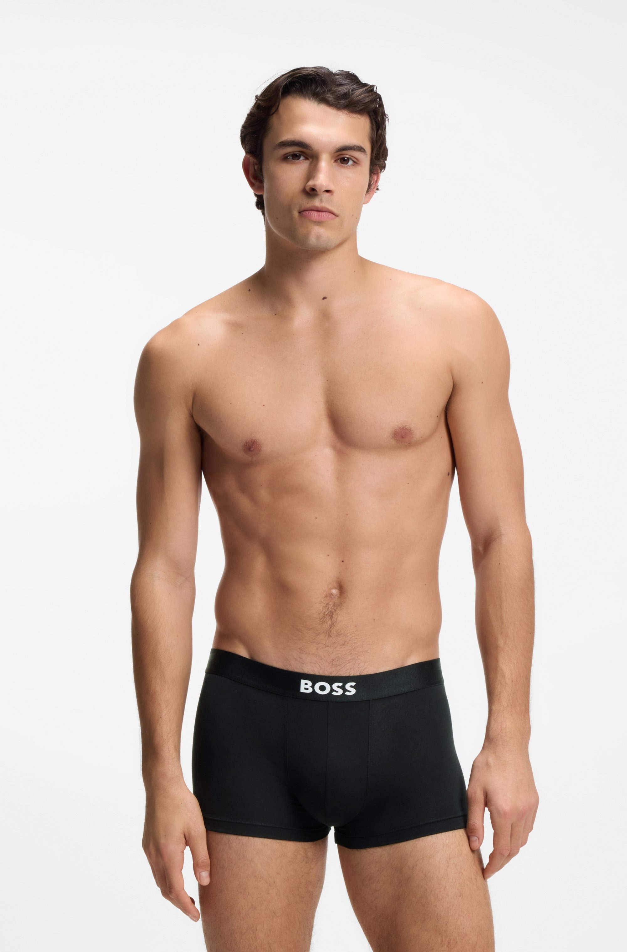 BOSS Tronc »Trunk 3P BOSS ONE« 3 cuis hauteur de ceinture moyenne, 1x à motifs, 2x unicolores