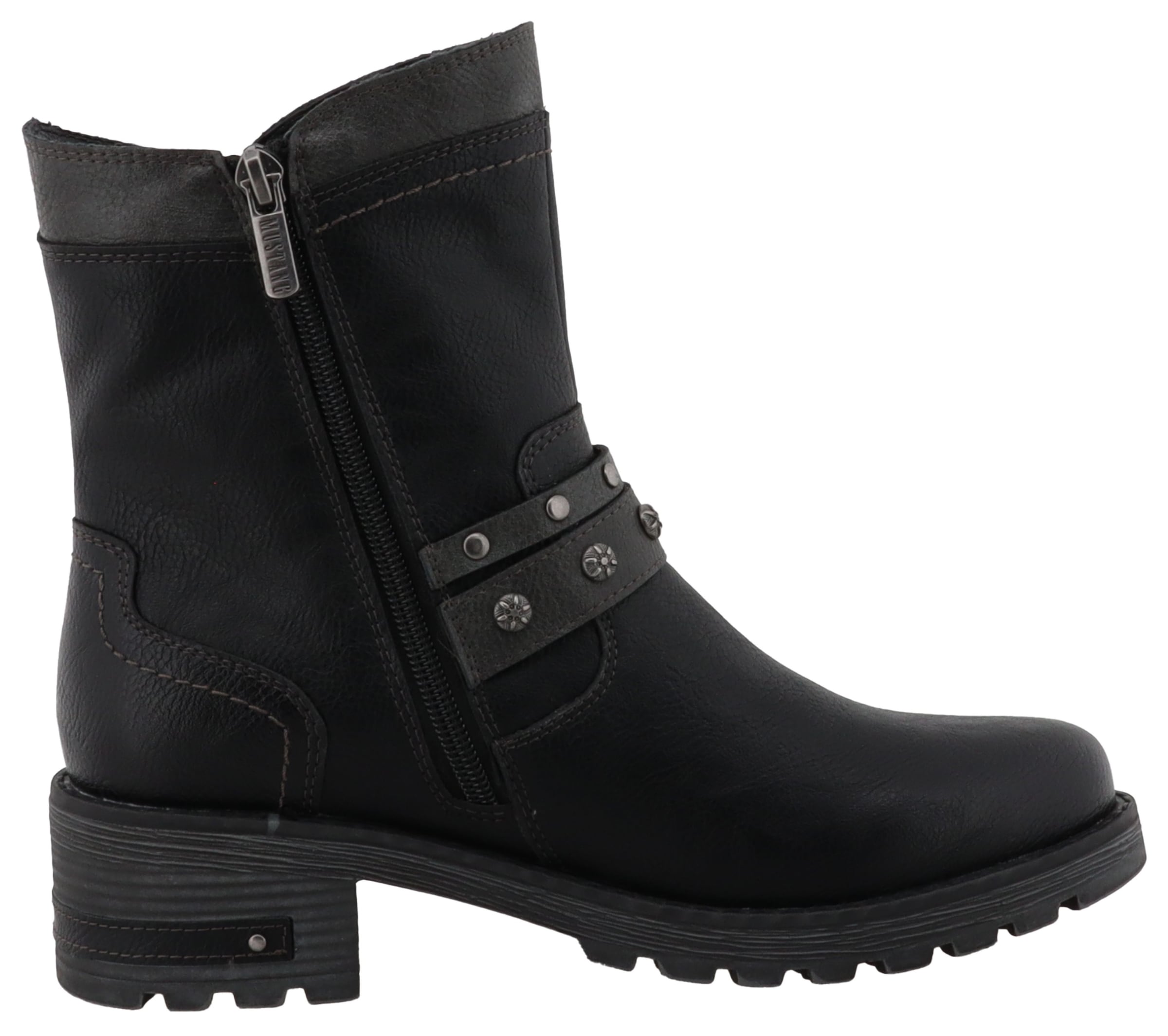 Mustang Shoes Bottes d'hiver »Haukea«  bottes biker avec talon bloc et membrane TEX