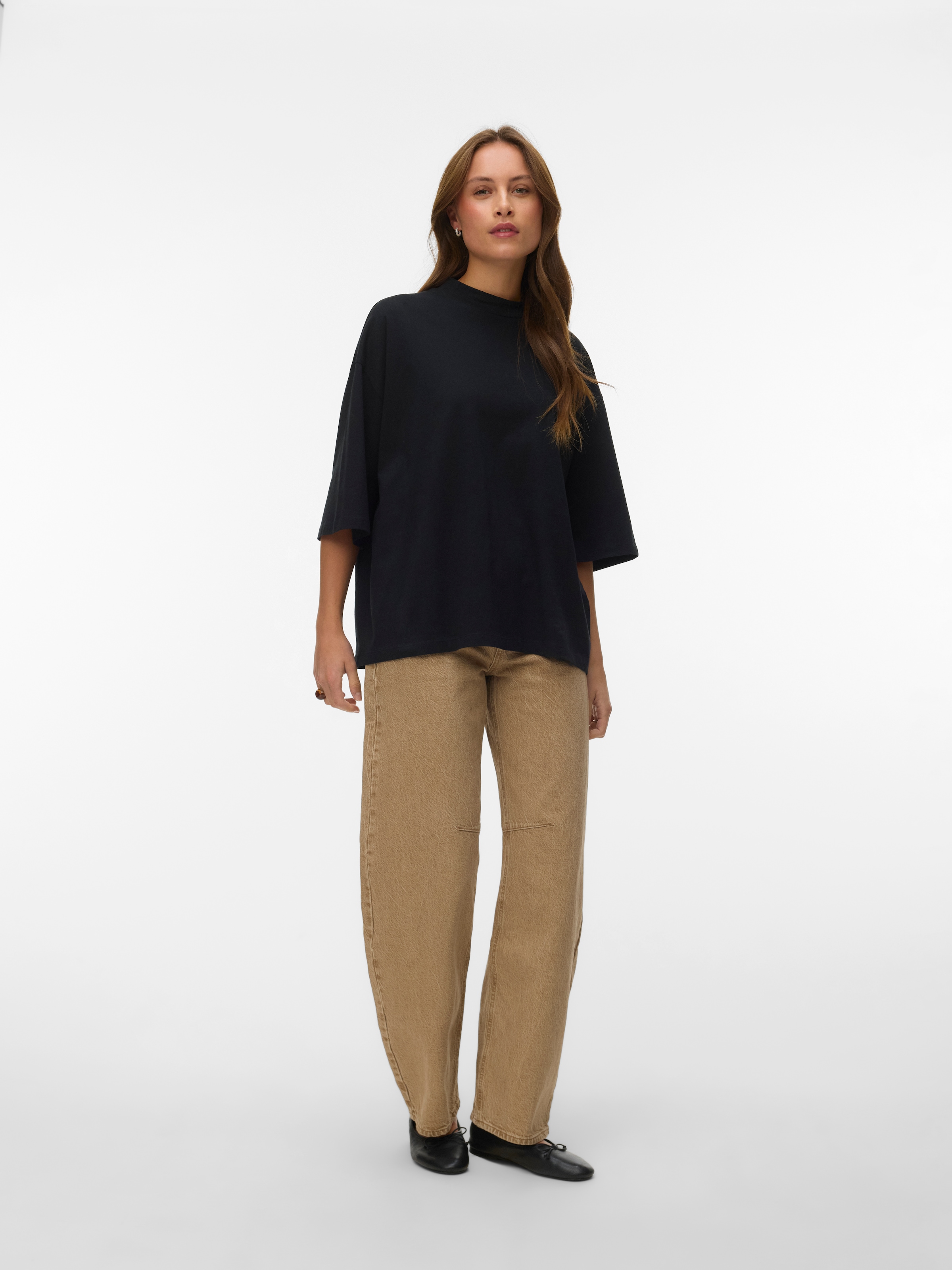 Vero Moda T-shirt à manches courtes »VMMOLLY 3/4 TOP JRS NOOS« Baumwolle, loose fit