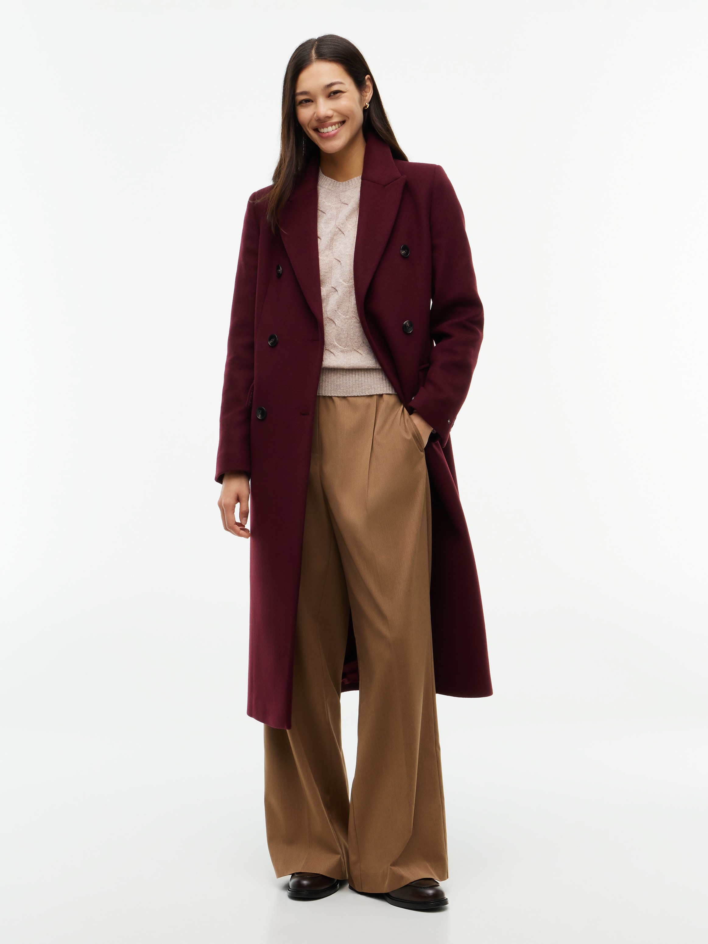 Tommy Hilfiger Langmantel »WOOL CLASSIC DB LONG COAT« Materialmix, mit Wolle