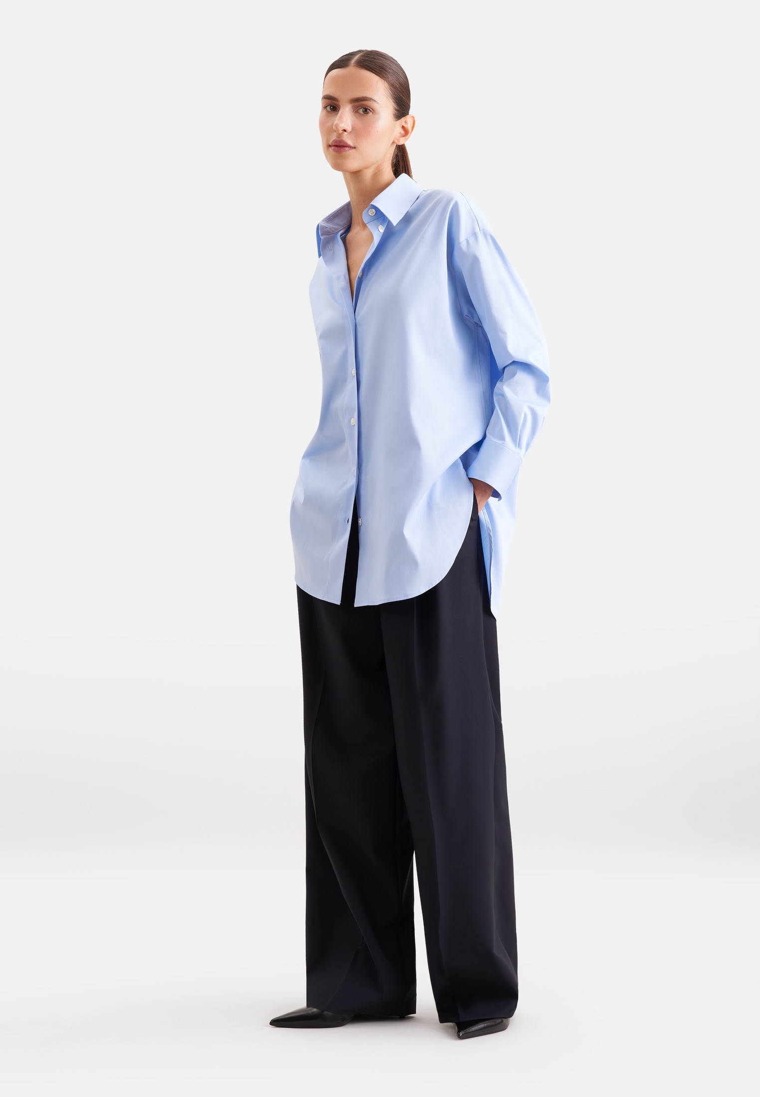 seidensticker Blouse d'extérieur col 1/1 uni