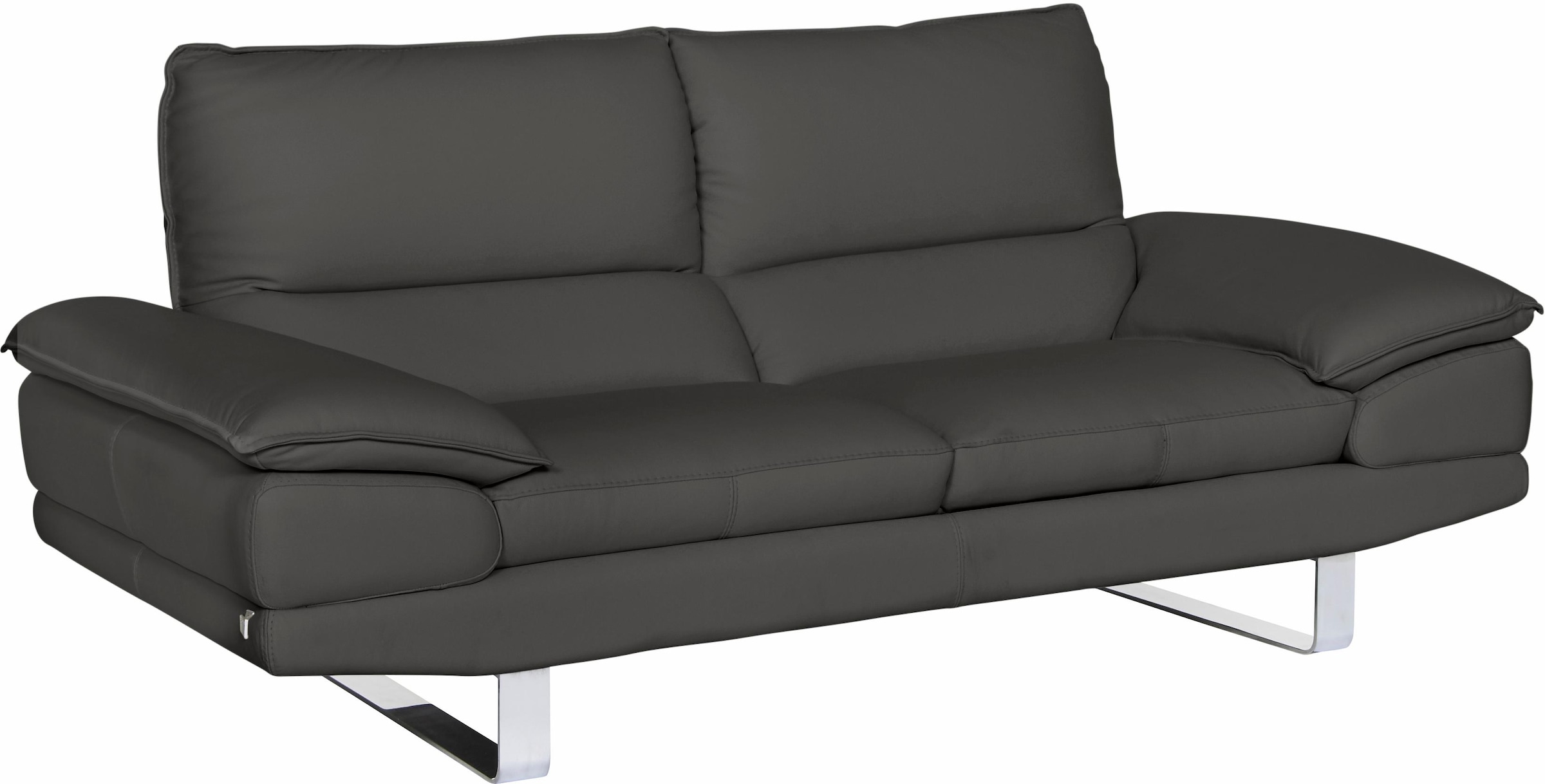 CALIA ITALIA 2,5-Sitzer »Dave, Sitzkomfort der Extraklasse, extra bequeme Armlehnen« mit Kufenfuss, in zwei Lederqualitäten