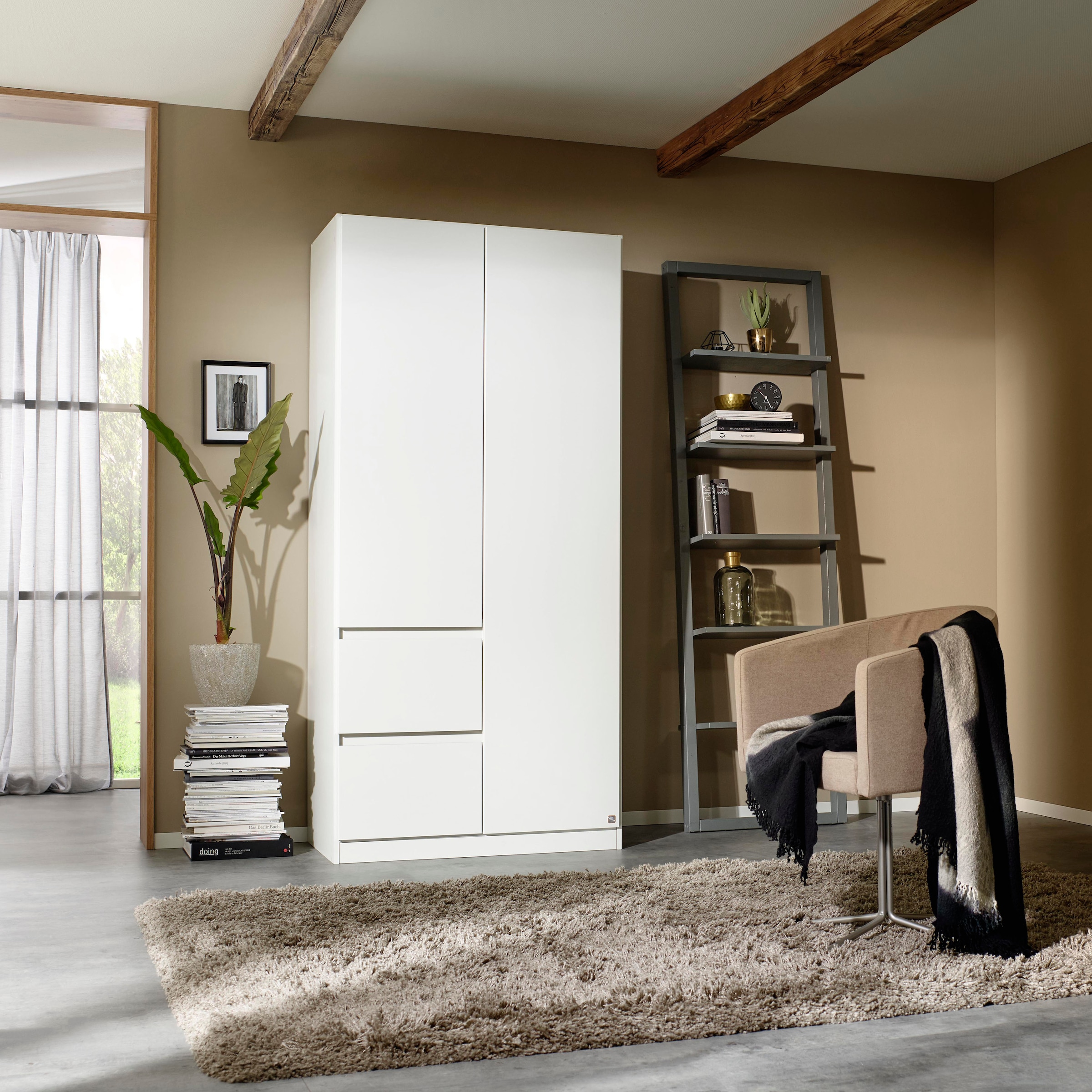 rauch Drehtürenschrank »Kleiderschrank Schrank Garderobe Wäscheschrank Ankleide NIDDA« Breiten 91/136/181 cm, Höhe 197 cm,  grifflose Front sowie Push-to-Open Funktion MADE IN GERMANY