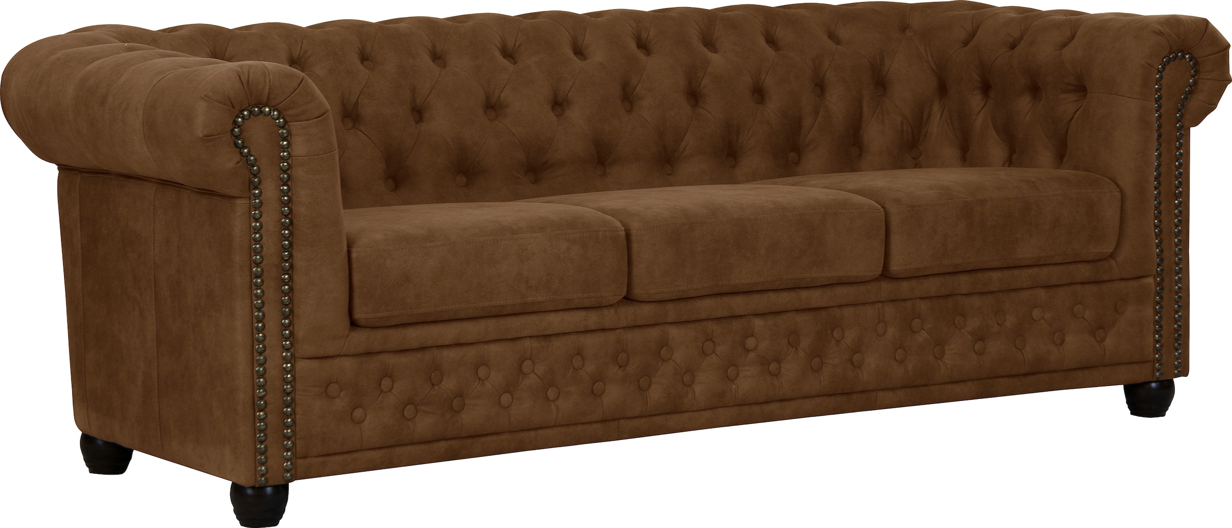 Home affaire Canapé Chesterfield »Rysum« Chesterfield-Optik, in 2 Bezugsqualitäten, 2 Ausf. schnell lieferbar
