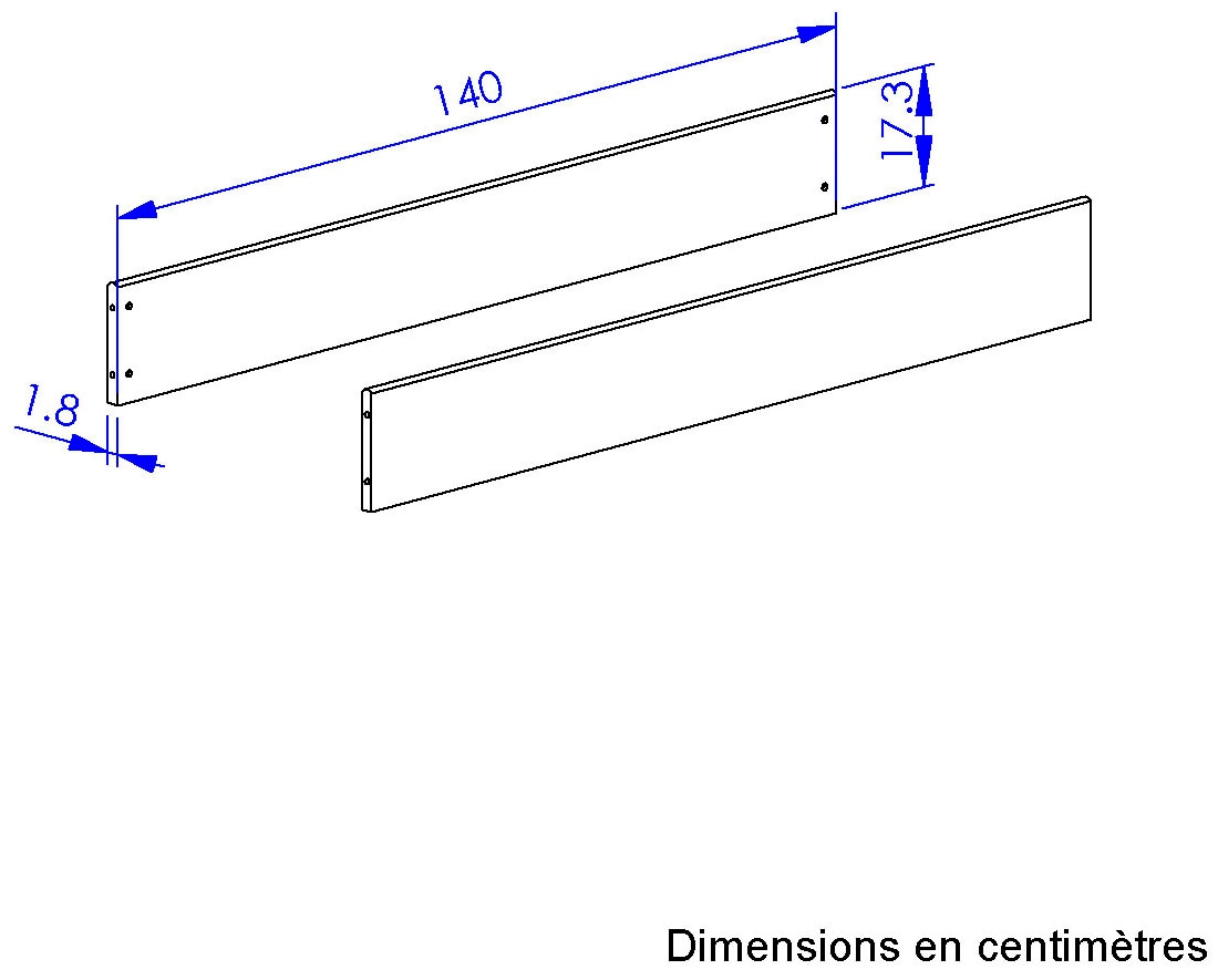 Gami Côtés transformables »Basile Umbauseiten« zur Umwandlung des Babybetts in ein Little Bed