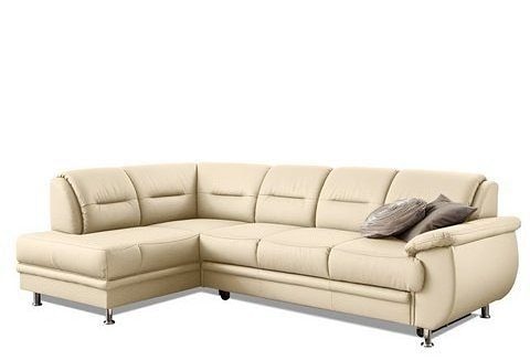 sit&more Ecksofa »Mailand L-Form, B: 250 cm, Leder, Komfortsitzhöhe 46 cm« optional Schlaffunktion, Liegefläche: 194x122cm, Komfortpolsterung