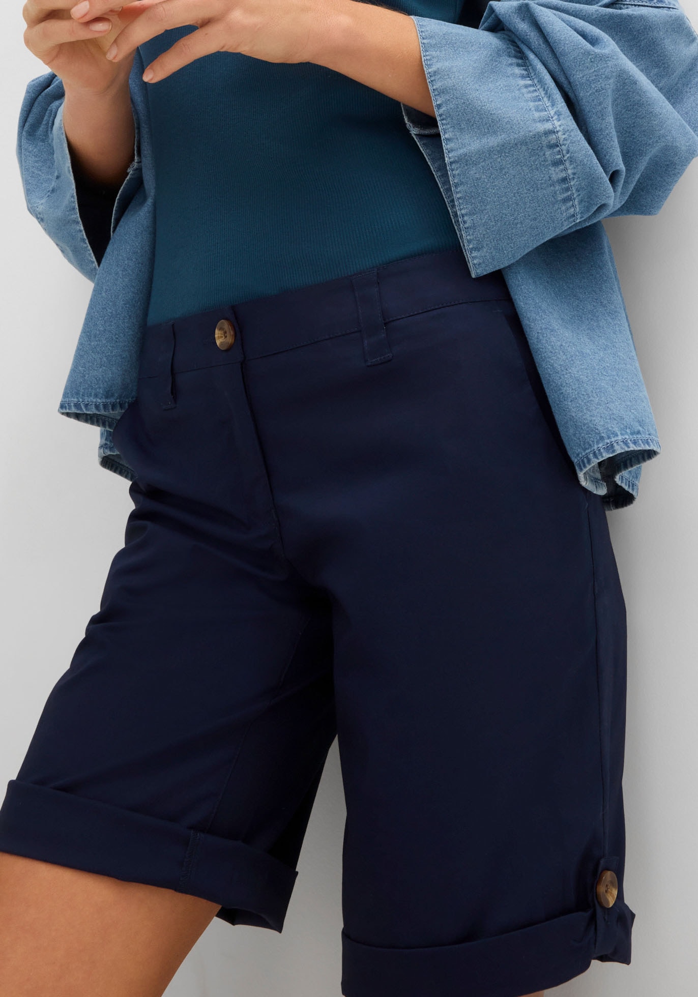 bonprix Bermuda »Stretch Bermuda«  avec jambes retroussables, Regular Fit