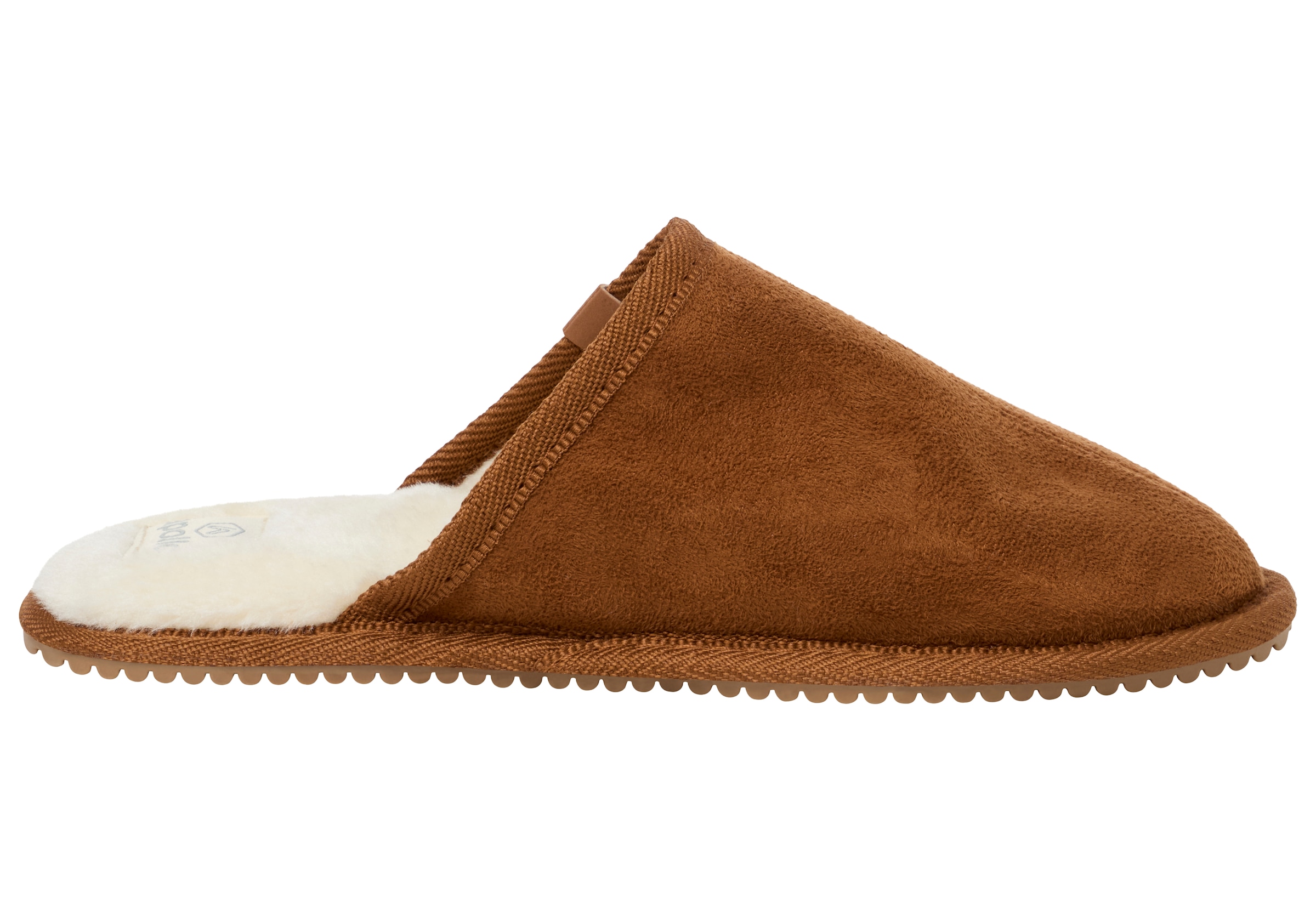 Apollo Pantoffel  2 tlg.  aus Wildlederimitat mit Gummisohle