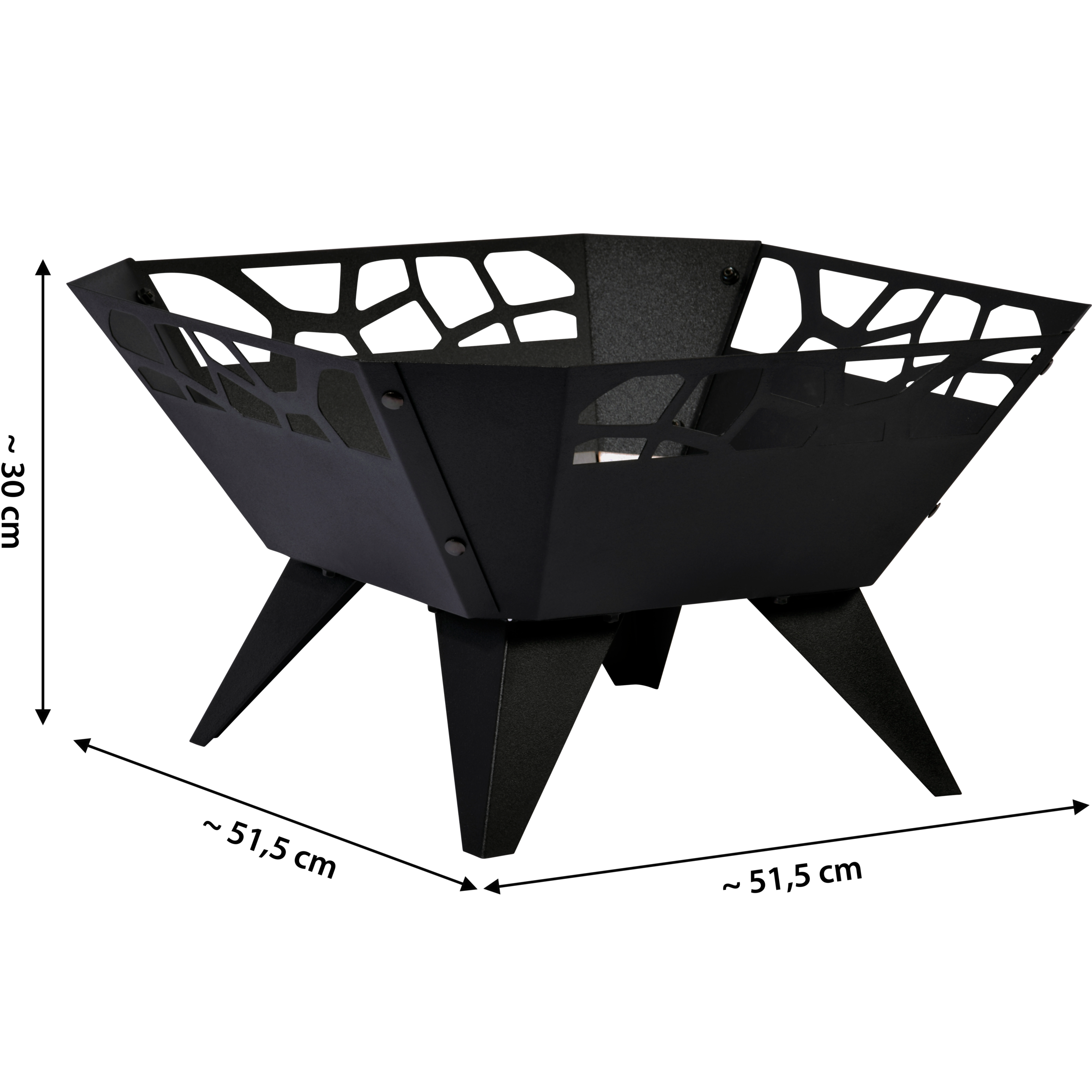 dobar Feuerschale »Design« BxLxH: 51,5x51,5x30 cm