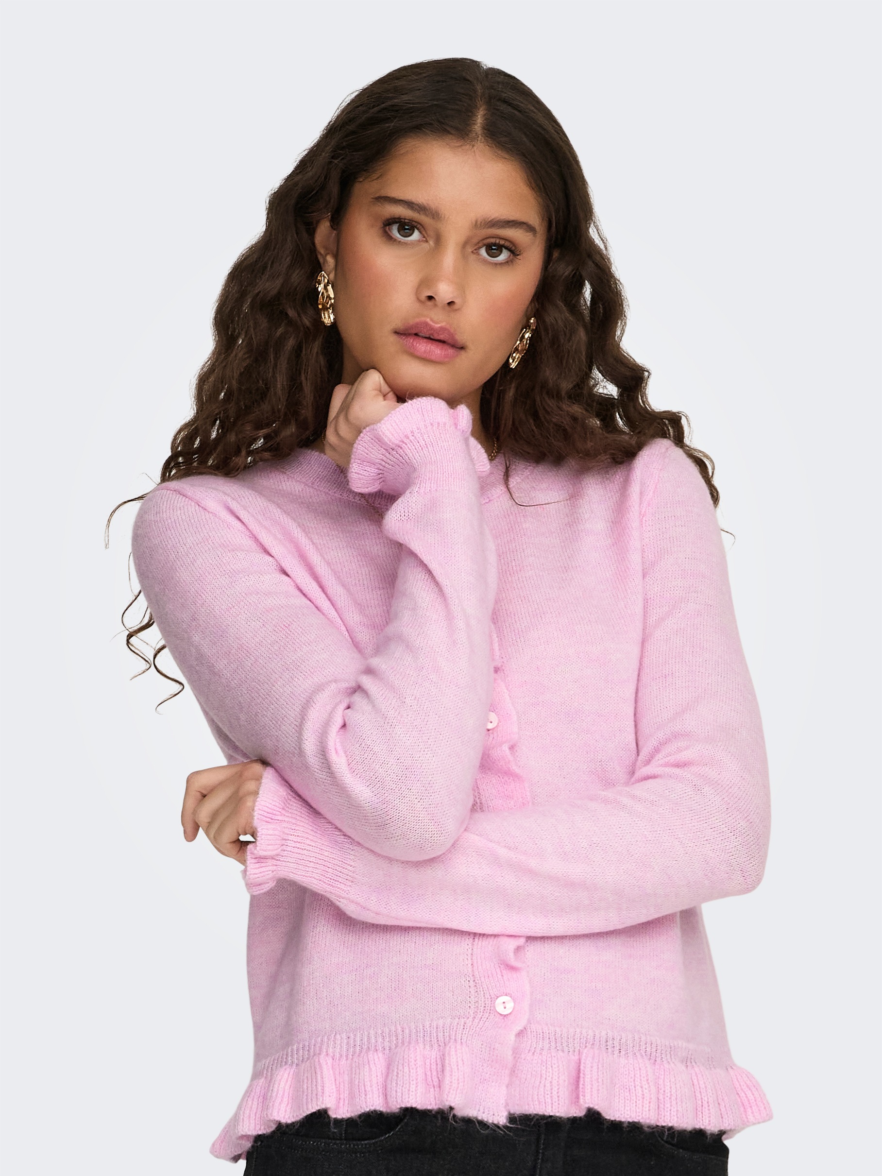 JDY Veste en tricot »JDYLETTY L/S ON FRILL CARDIGAN KNT NOOS«