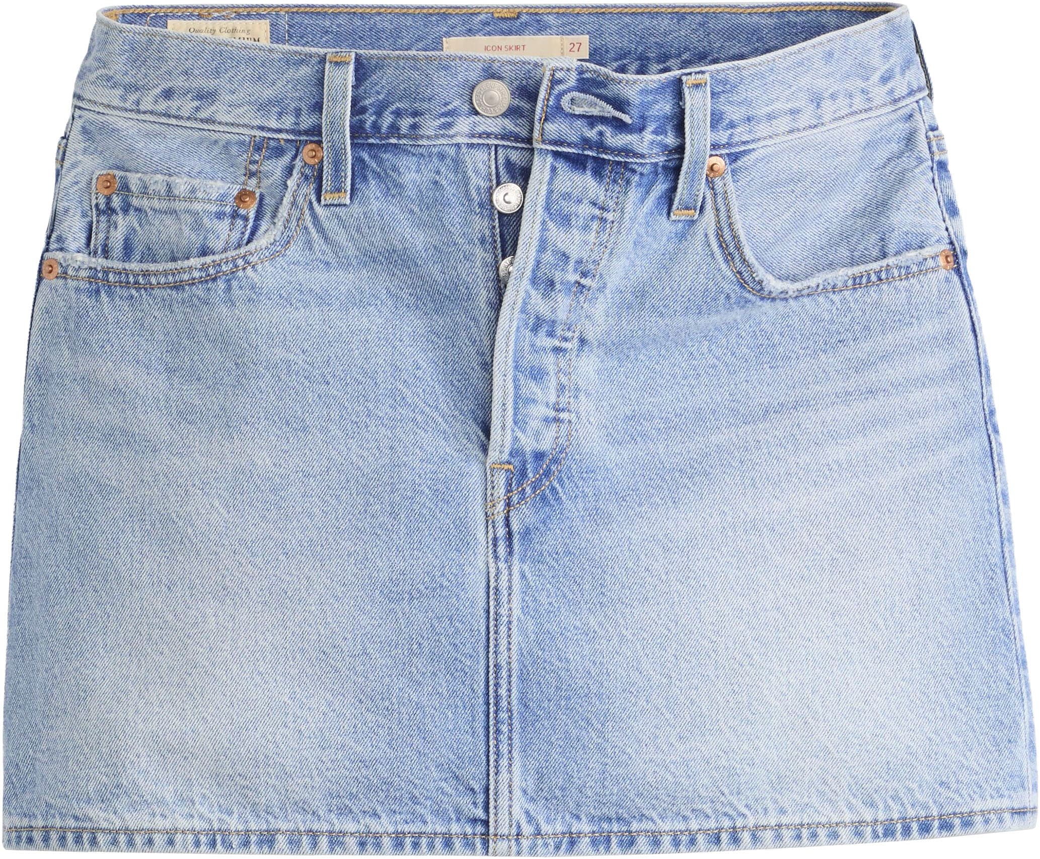 Levi's® Jupe en jean »ICON SKIRT« avec effets usés et bords effilochés