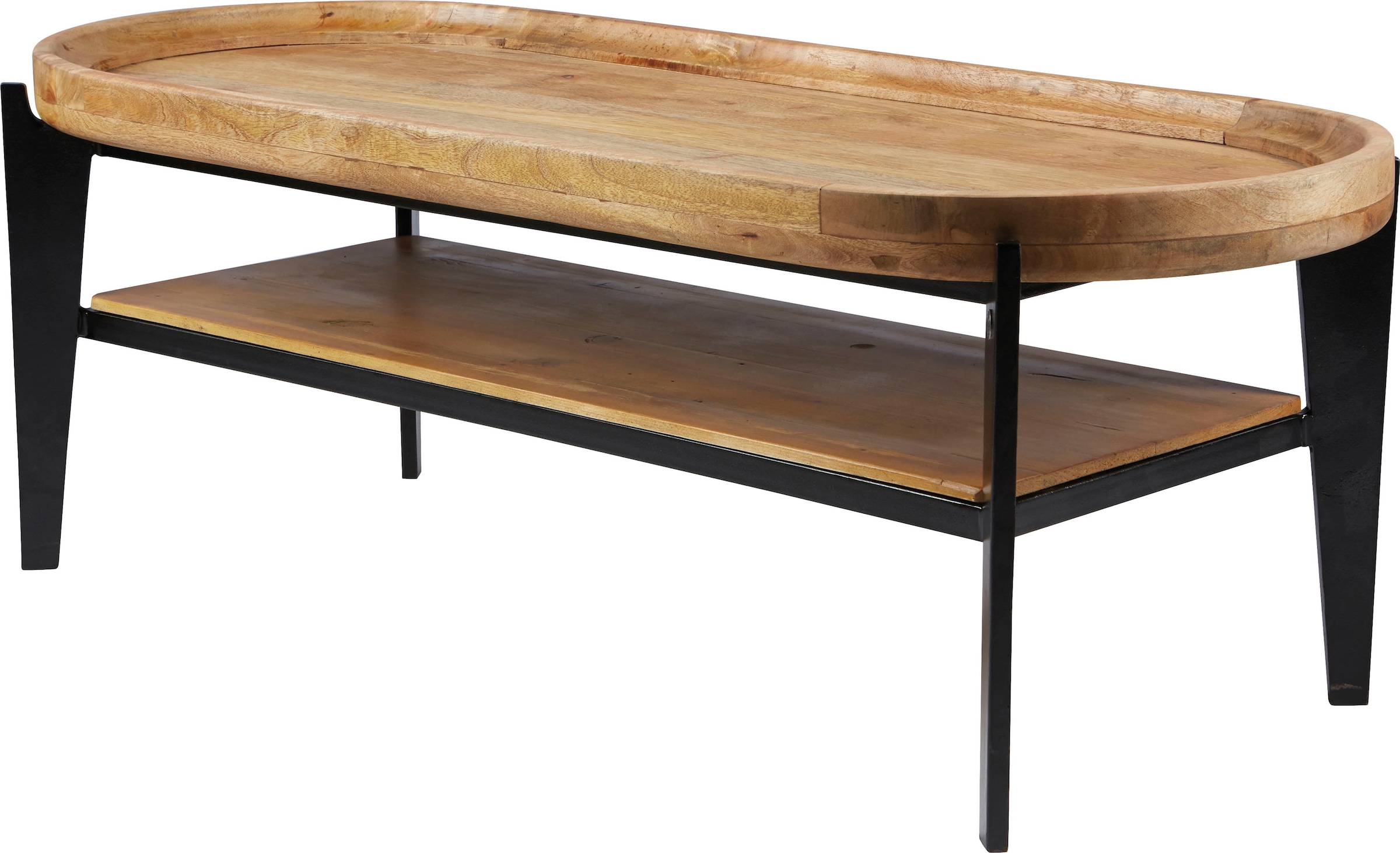 SIT Couchtisch »Telč aus Mangoholz mit Tablett & Metallgestell« Abnehmbare Tischplatte als praktisches Serviertablett nutzbar
