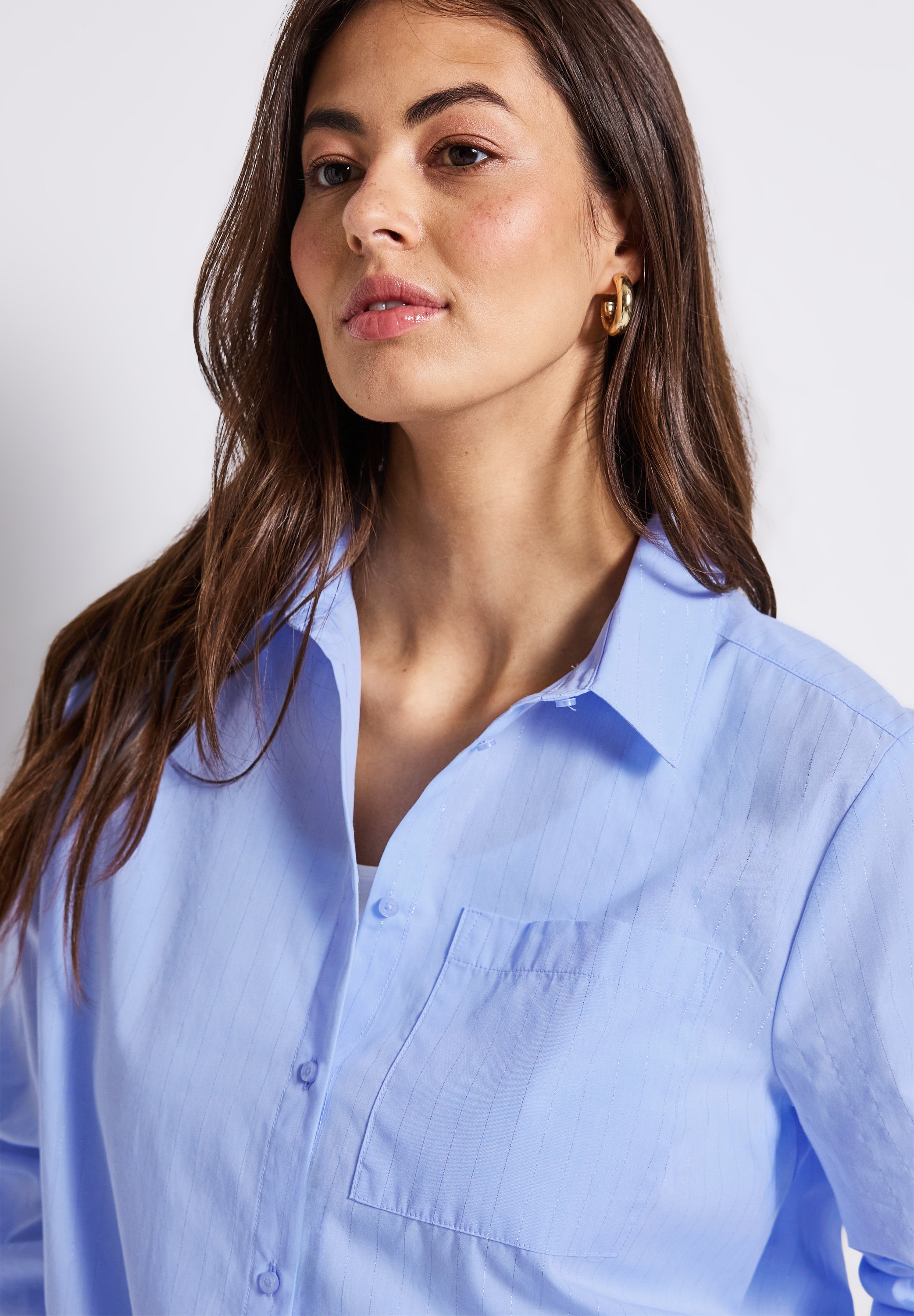 STREET ONE Hemdbluse mit Brust Tasche