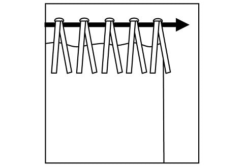 HOMING Gardine »Elise« Bindebänder 1 Stk. tlg. Küche, Schlafzimmer, Wohnzimmer