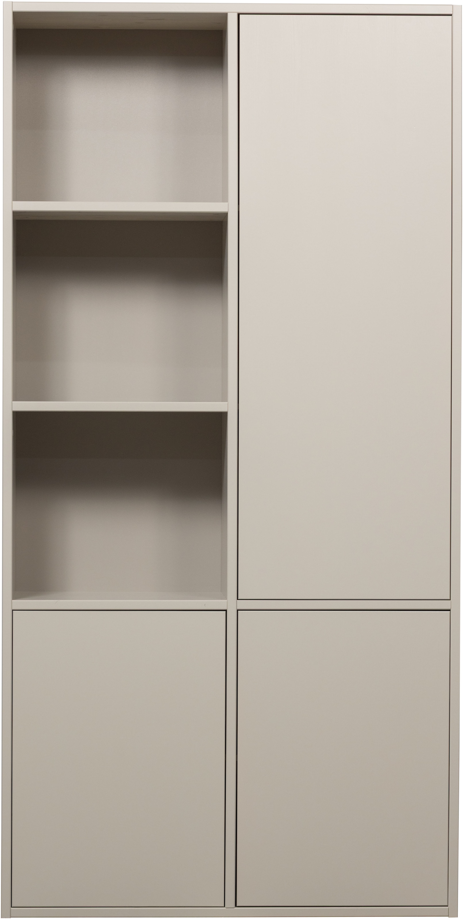 WOOOD Mehrzweckschrank »Meggy Kiefernholz mit Druckmechanismus B 108 x D 40 x H 215 cm« Tragkraft 10 kg pro Boden, sichtbare Maserung, einfach zu montieren