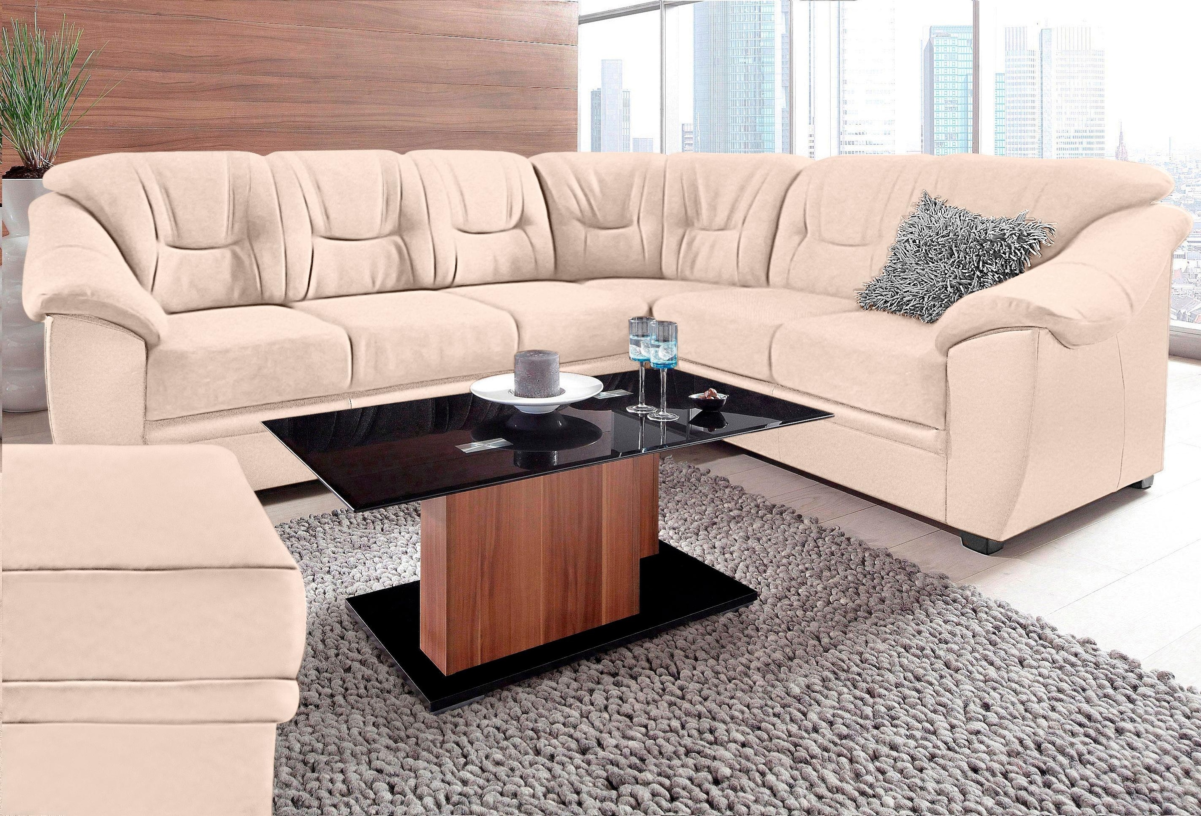 sit&more Ecksofa »Savona L-Form, B: 262 cm« optional Bettfunktion, Federkern