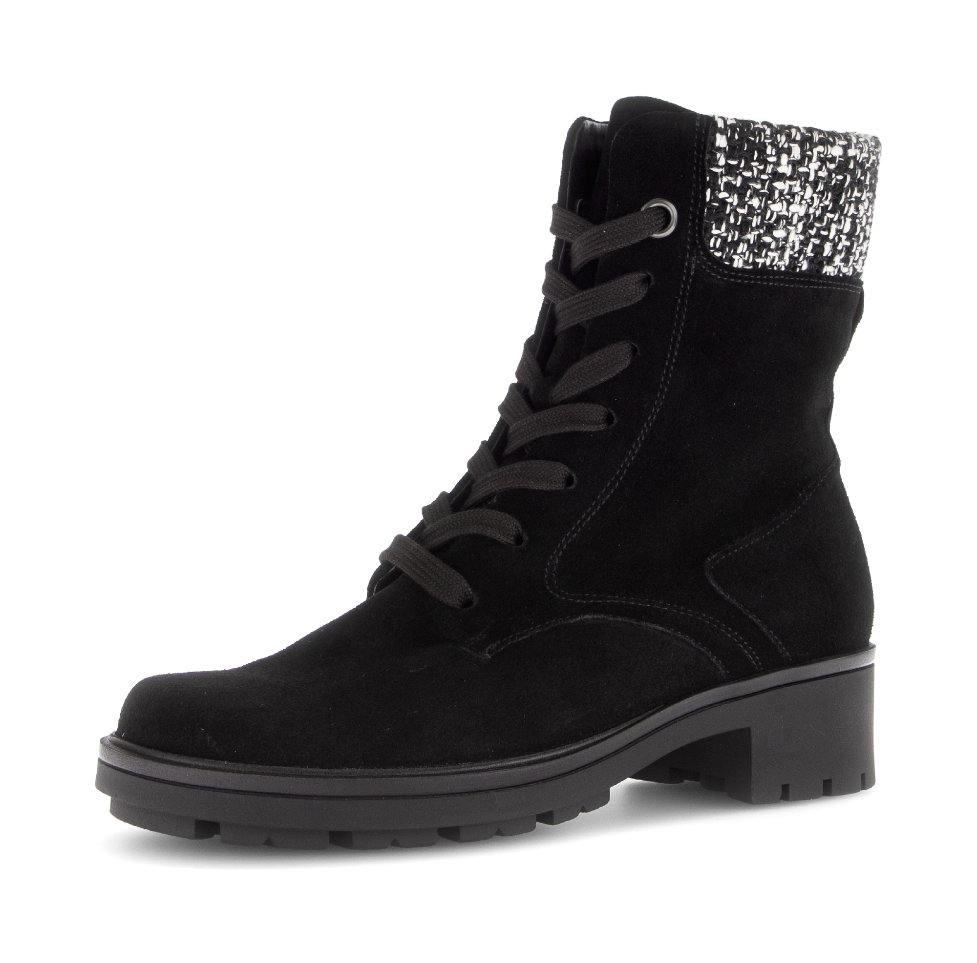 Gabor Schnürstiefelette  , Blockabsatz, Schnürboots in Bequemweite G (= weit)