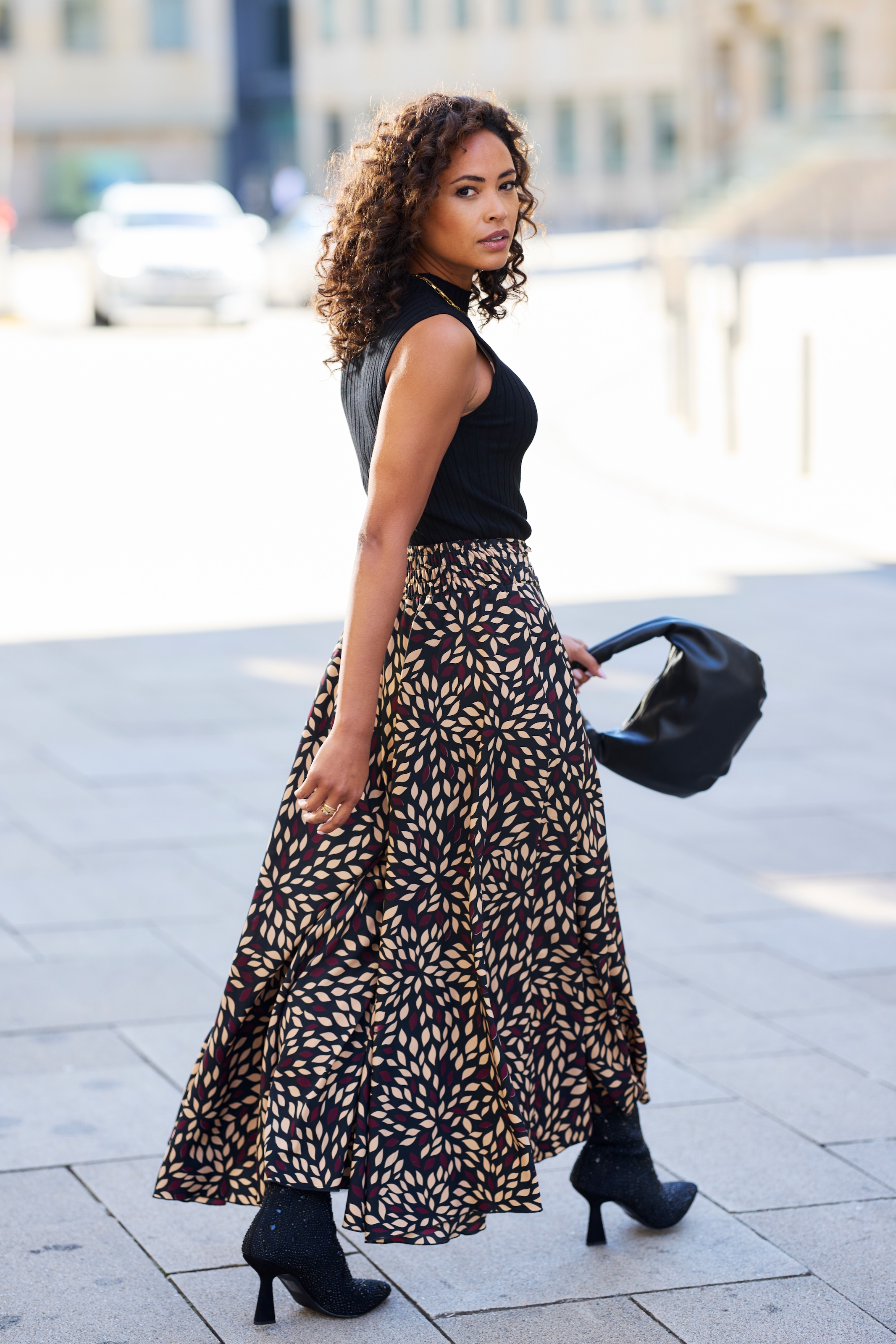 LASCANA Hosenrock aus glatter Ware, Culotte, extraweites Bein