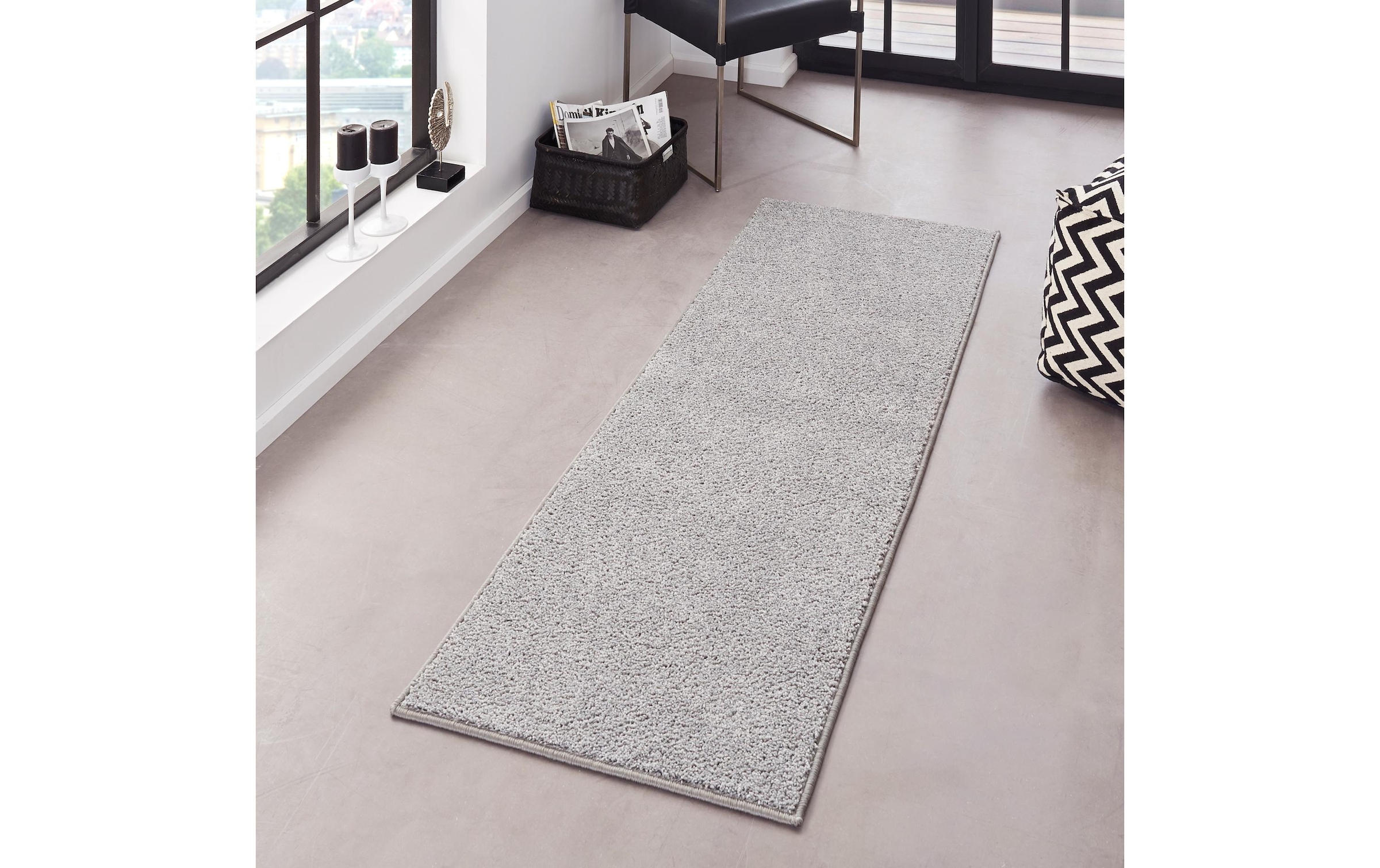 HANSE Home Teppich »Pure 100  Kurzflor« rechteckig 13 mm Höhe Kurzflor, uni, umkettelt, Läufer, Wohnzimmer, Kinderzimmer, Flur