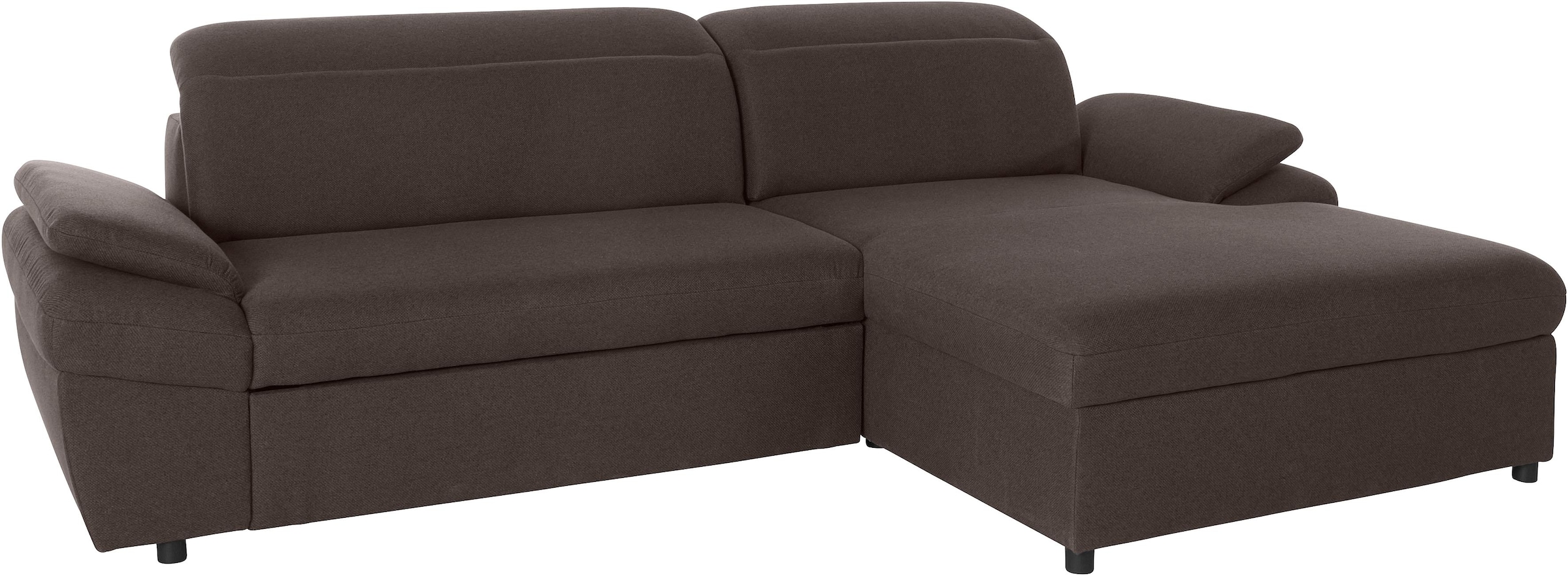 exxpo - sofa fashion Ecksofa »Kyoto, inkl. Kopfteil- und Armteilverstellung, hoher Sitzkomfort« wahlweise mit Bettfunktion und Bettkasten, hochwertige Bezüge, L-Form