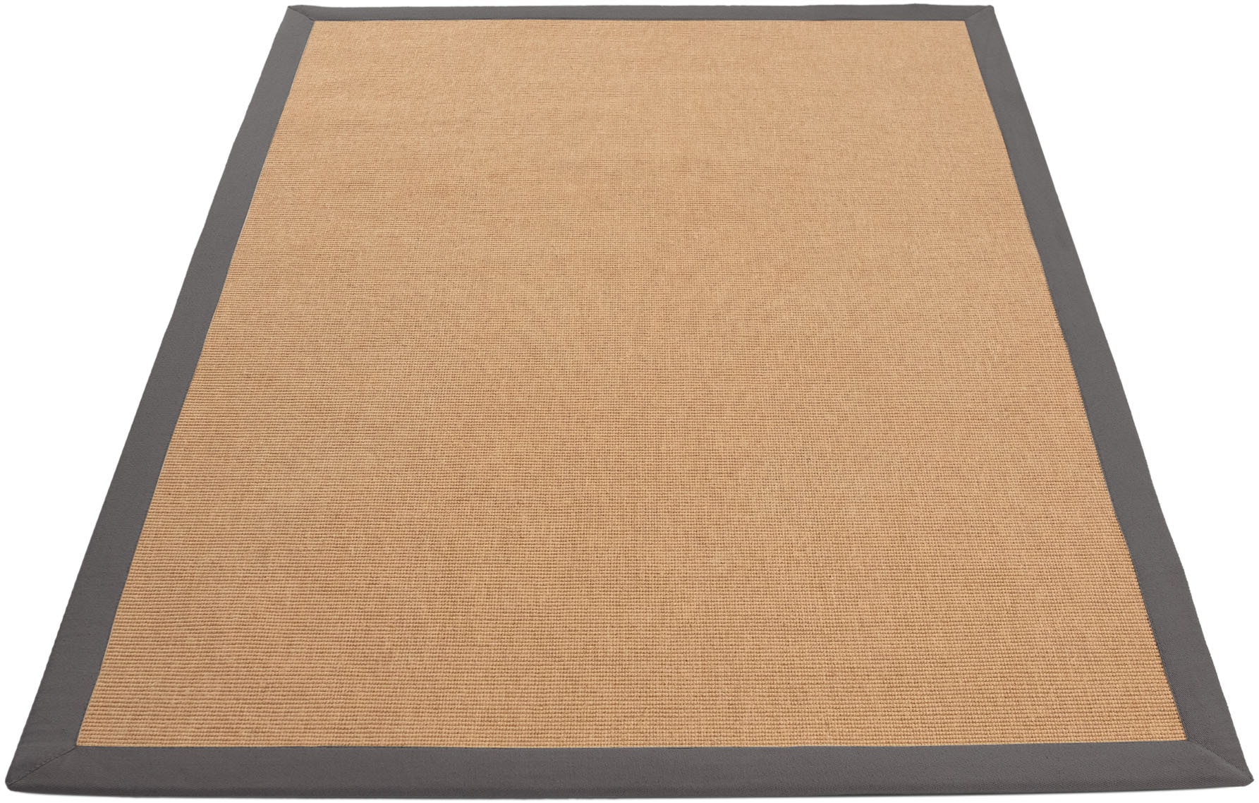 carpetfine Tapis en sisal »Sisal  ,    auch als Läufer erhältlich« Rectangulaire 5 mm Höhe mit farbiger Bordüre, Anti Rutsch Rückseite, viele Grössen, Wohnzimmer