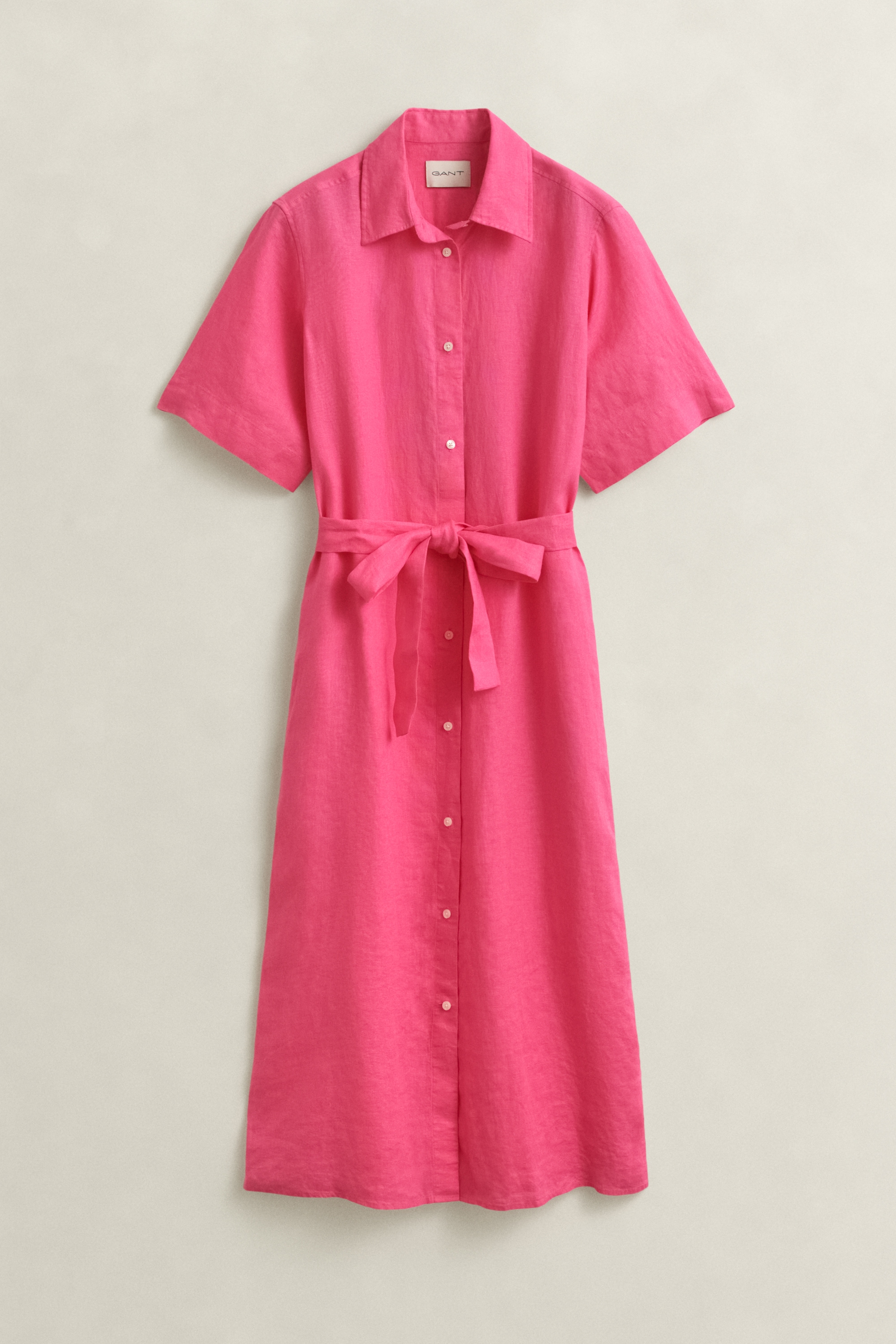 Gant Robe chemisier »LINEN« Sans poche coupe régulière avec ceinture à nouer