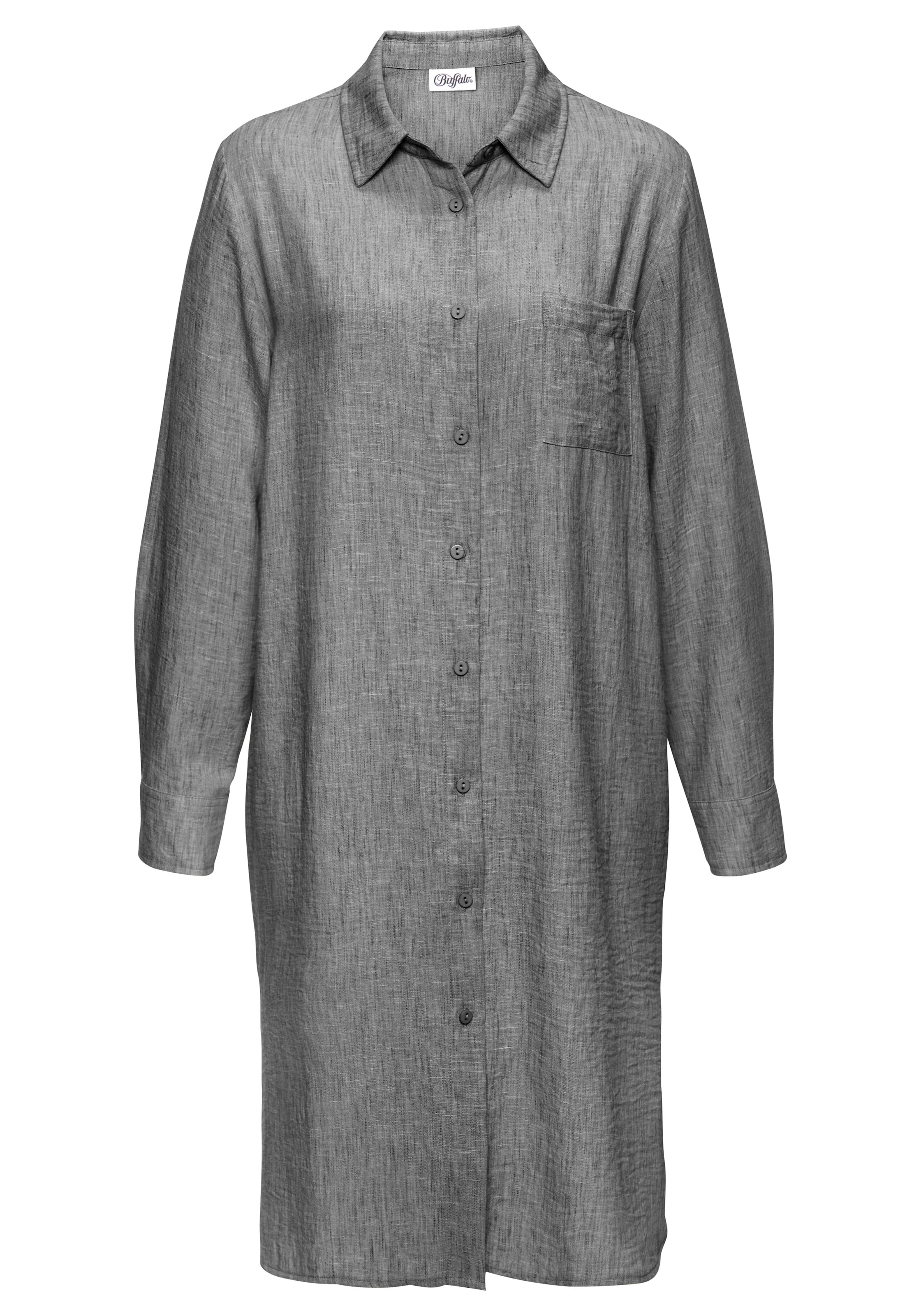 Buffalo Chemisier long robe de plage légère, robe d'été en qualité estivale légère