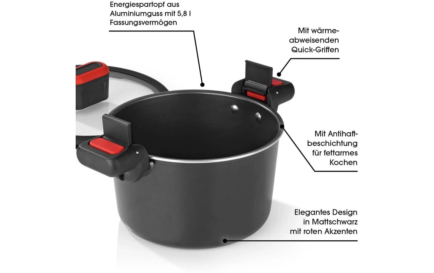 GOURMETmaxx Casserole »GOURMETmaxx, Aluminiumguss, 5,8 l«