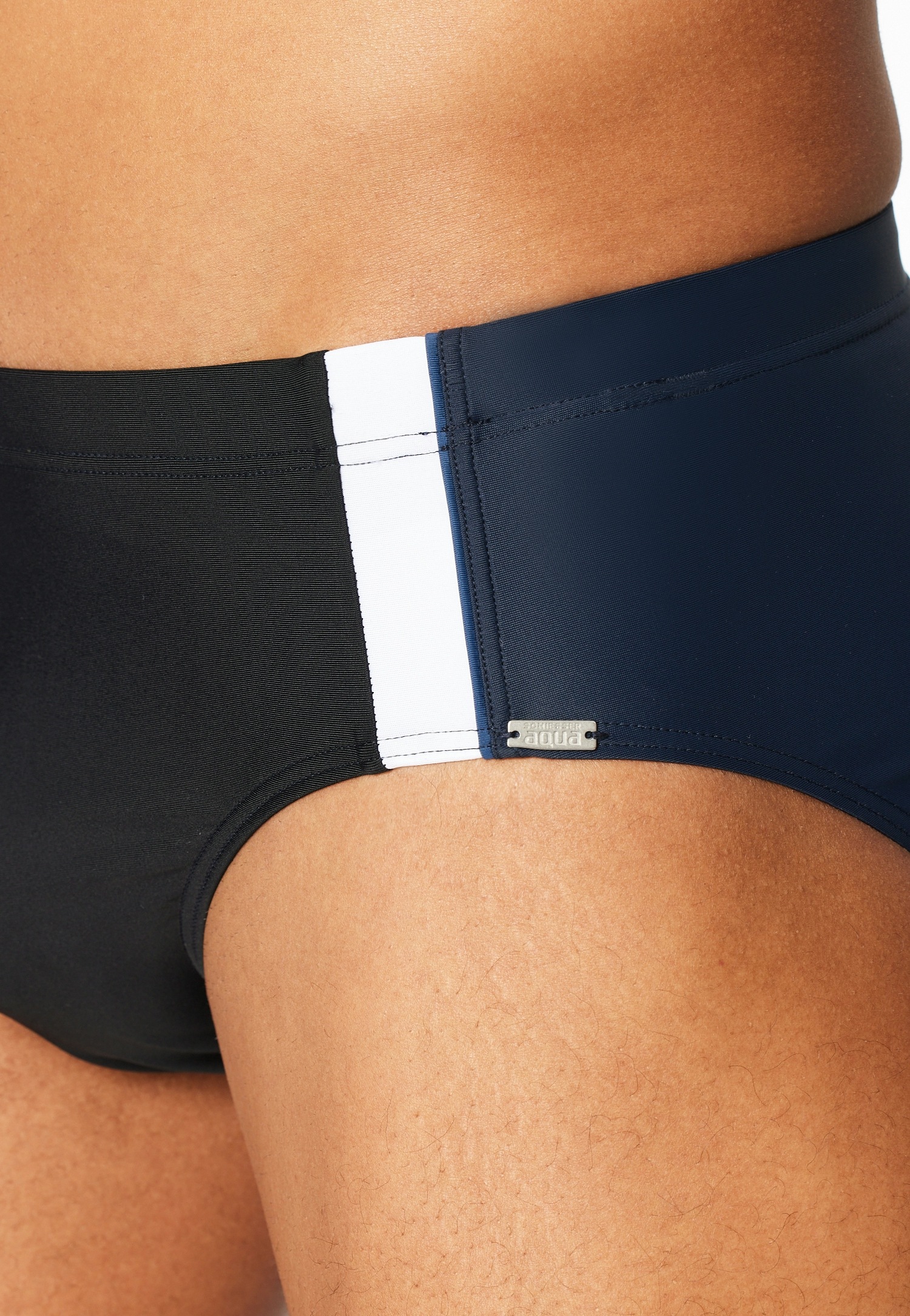 Schiesser Slip de bain »Aqua« taille avec cordon, bandes contrastées latérales
