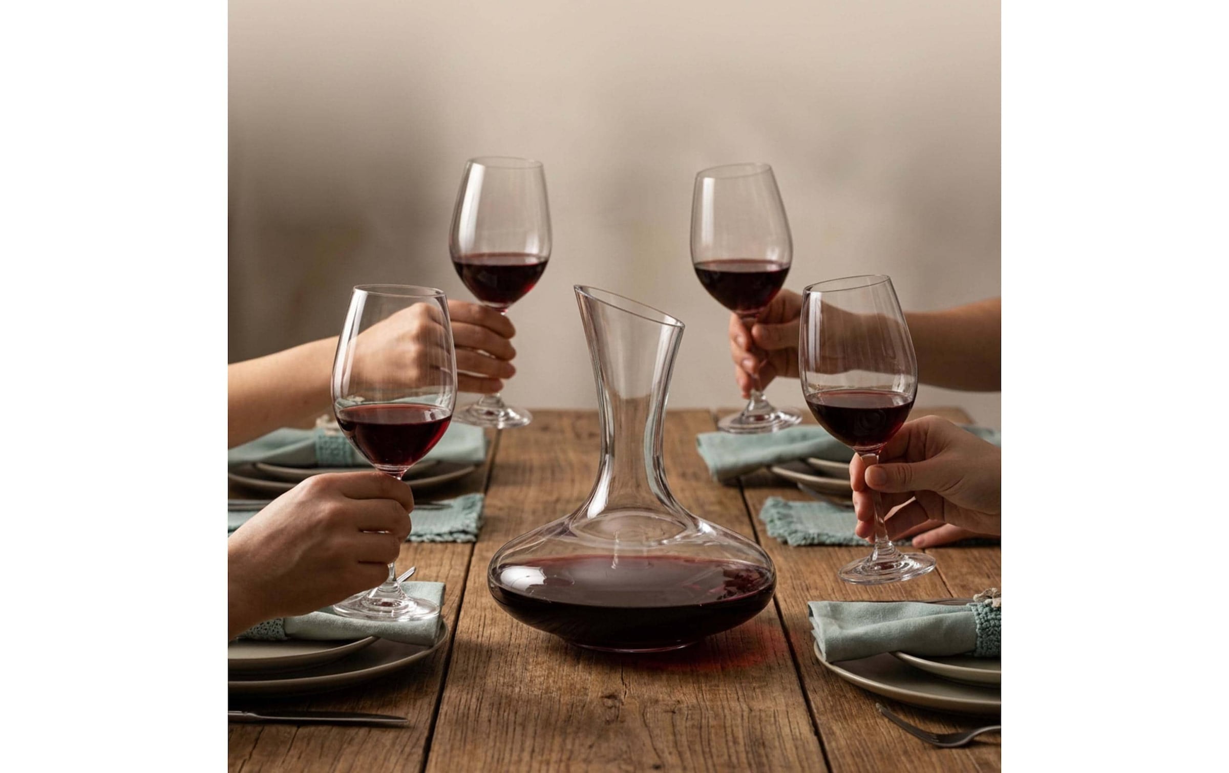 relaxdays Verre à vin rouge »mit Karaffe 330 ml, 1 Stück« compatible lave-vaisselle